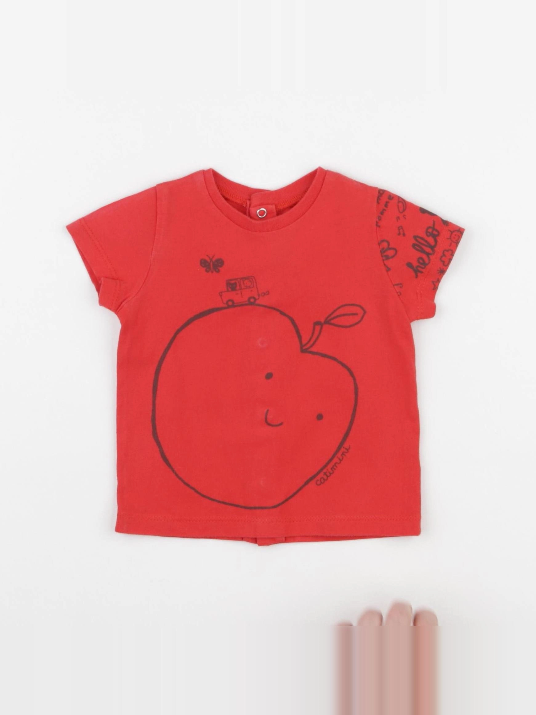 Catimini - tee-shirt rouge - 6 mois