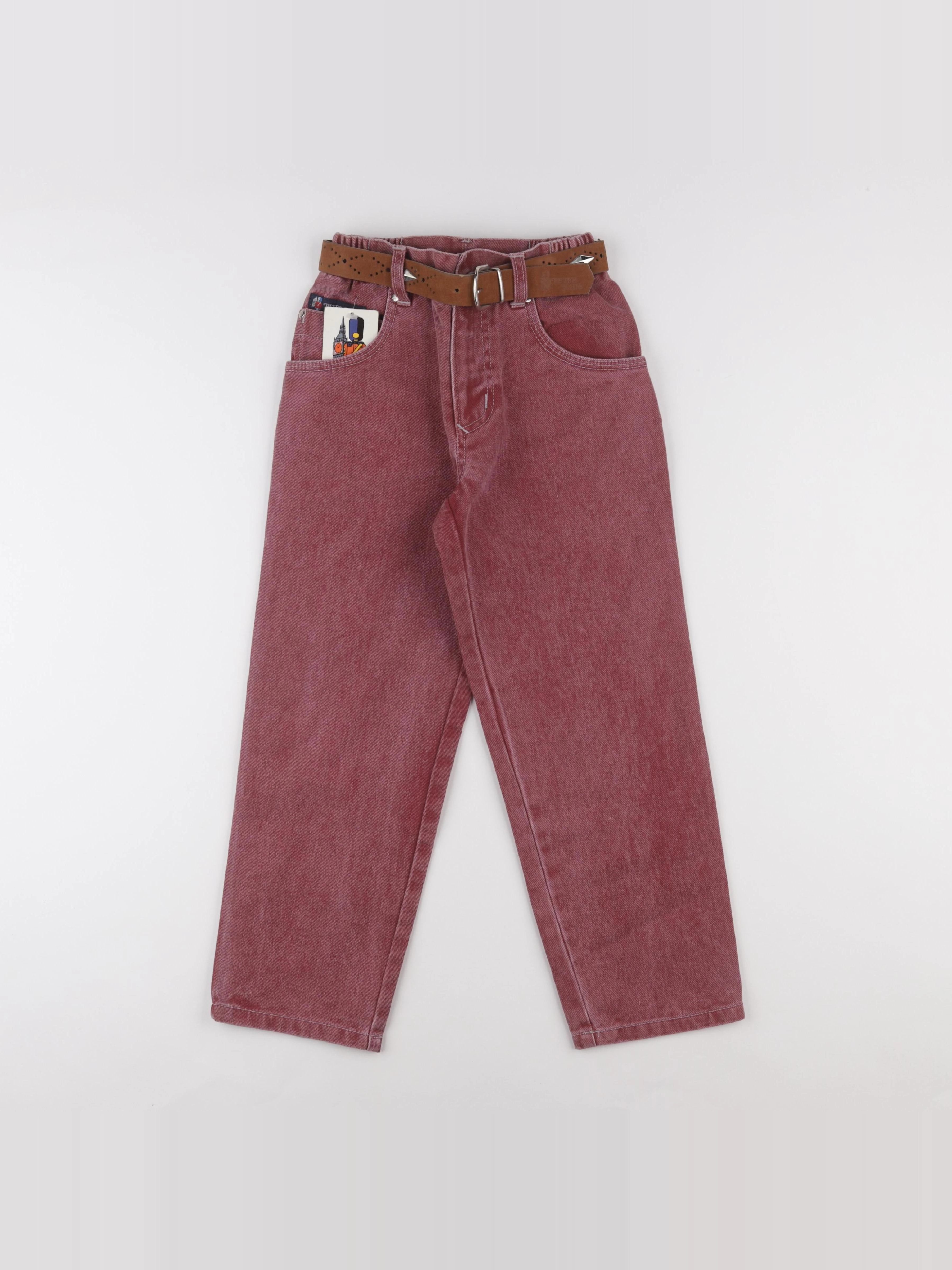 Vintage - jean rouge - 7 ans