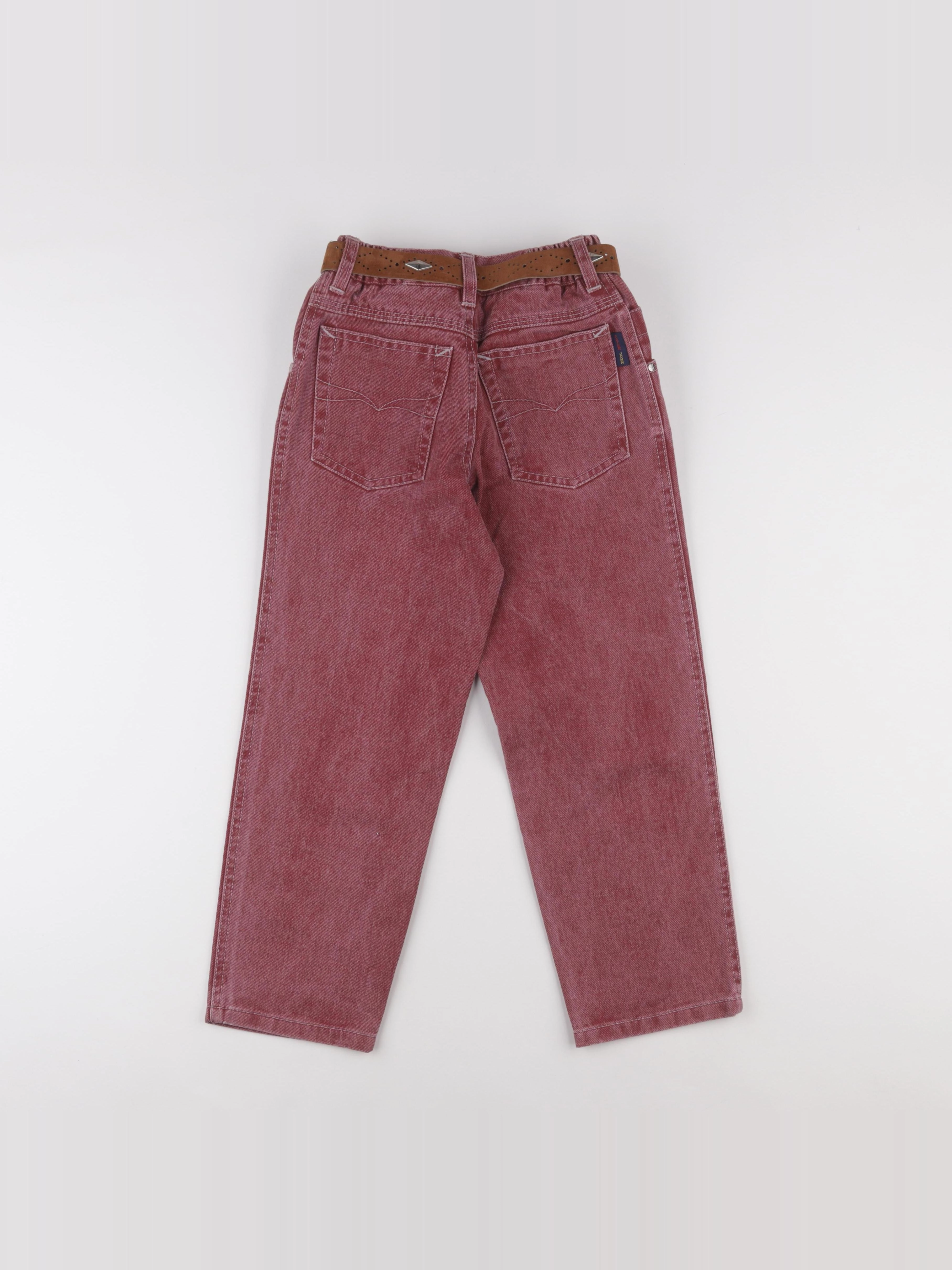 Vintage - jean rouge - 7 ans