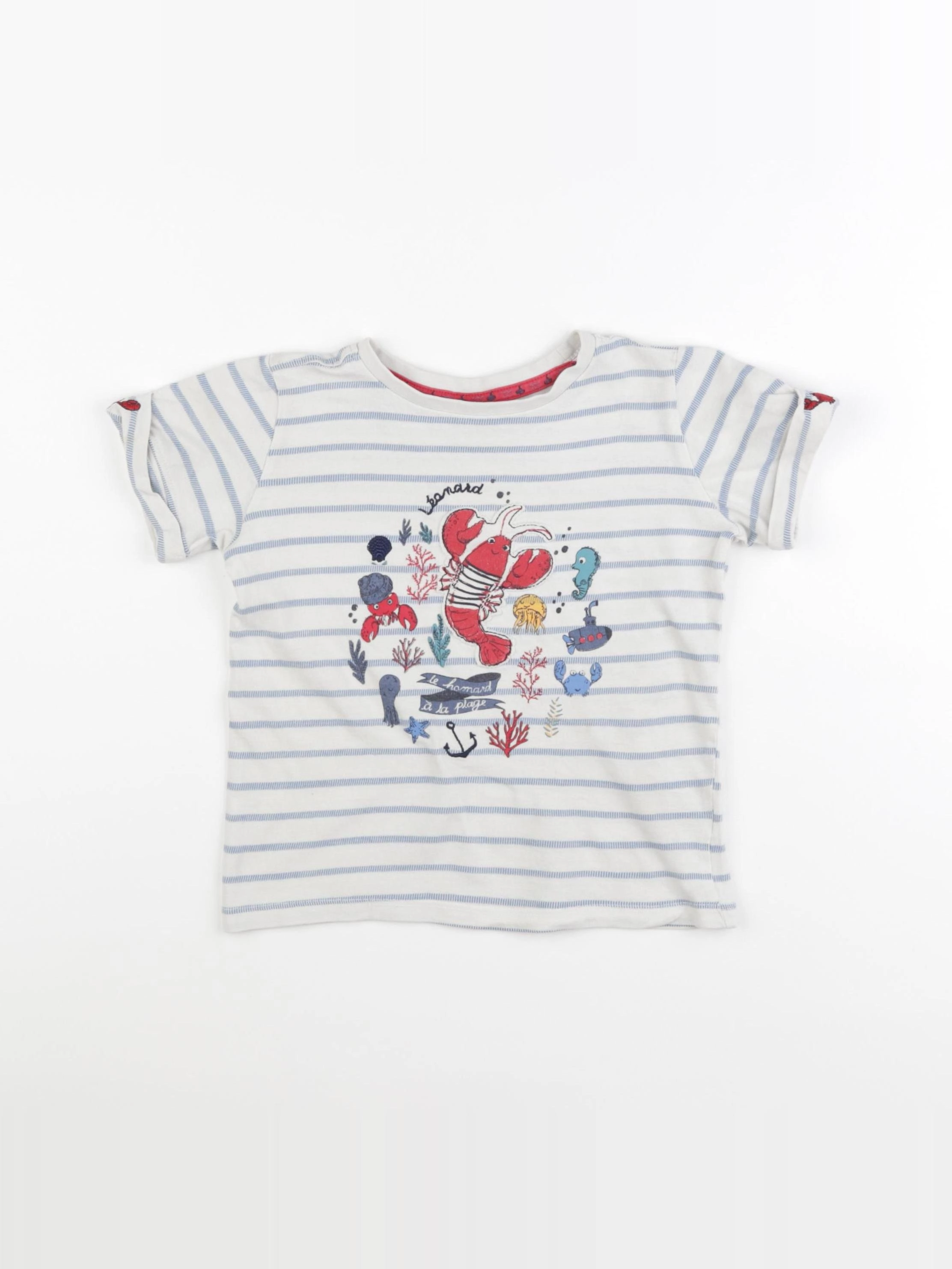 Sergent Major - tee-shirt beige, bleu - 6 ans