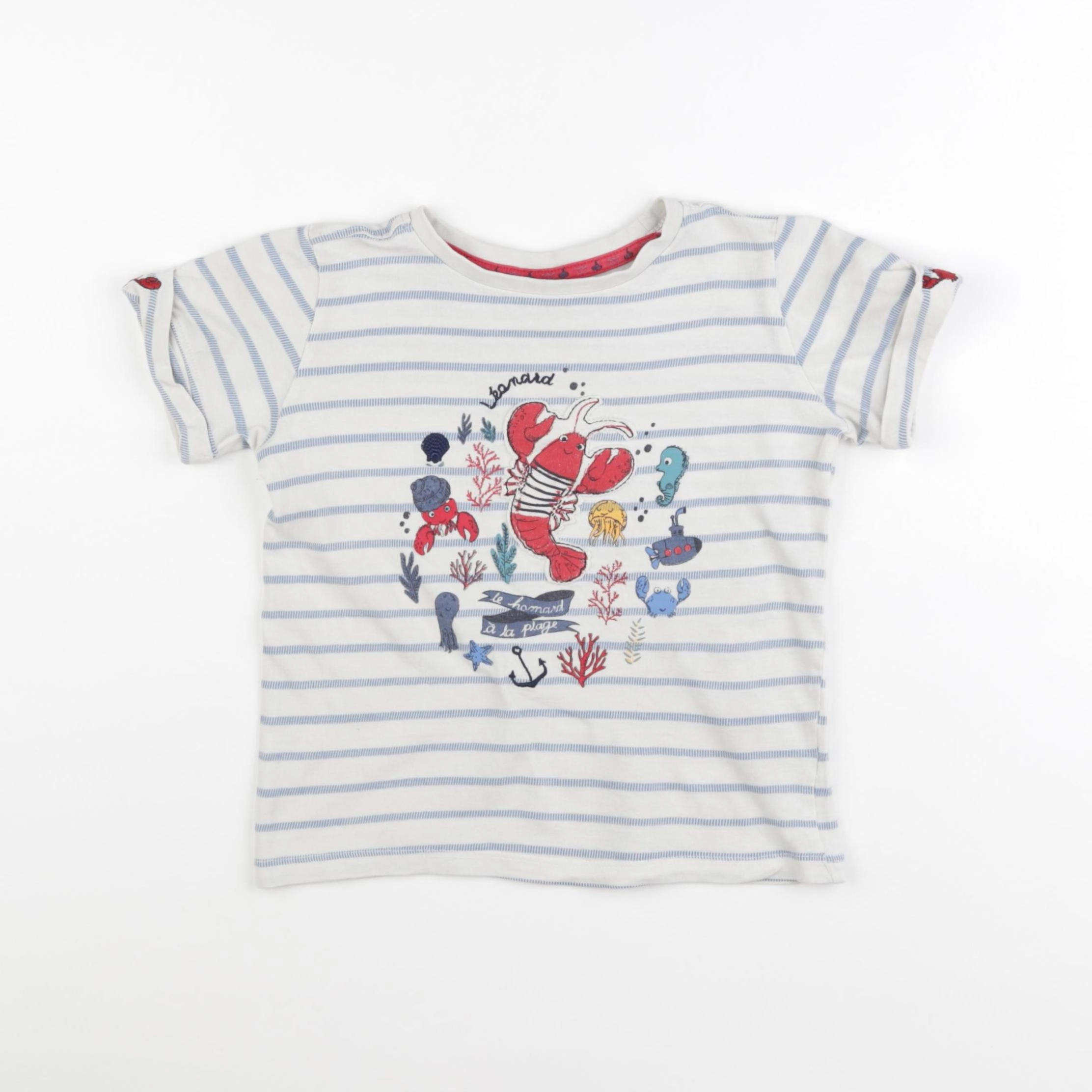 Sergent Major - tee-shirt beige, bleu - 6 ans