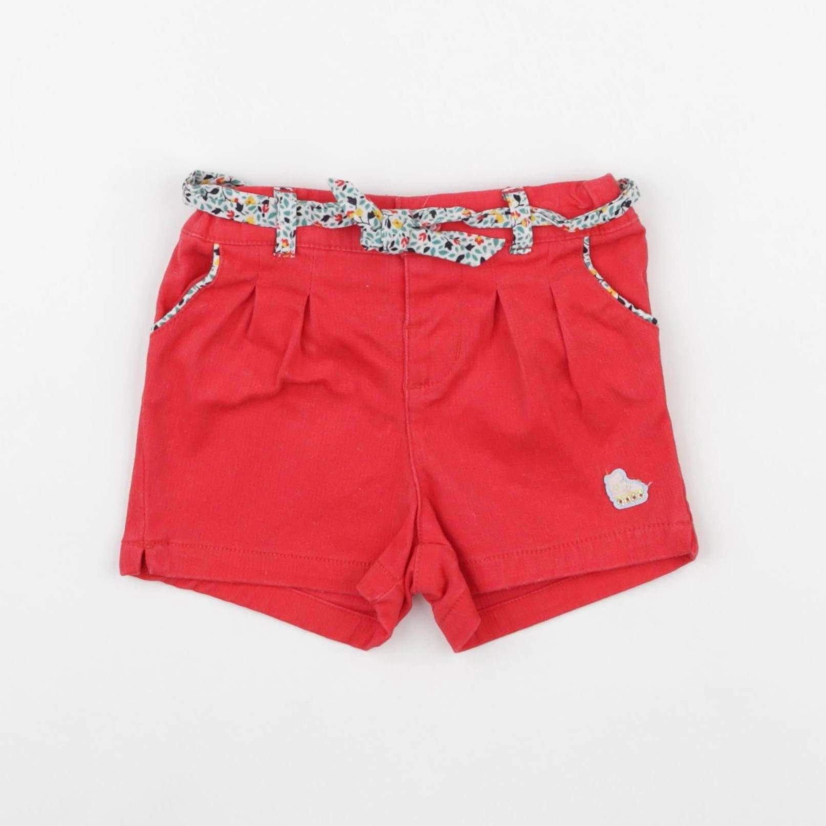 Sergent Major - short rouge - 6 mois