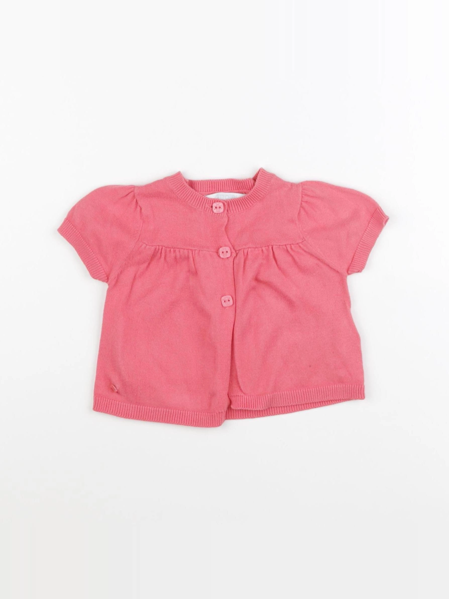 Obaïbi - gilet rose - 12 mois