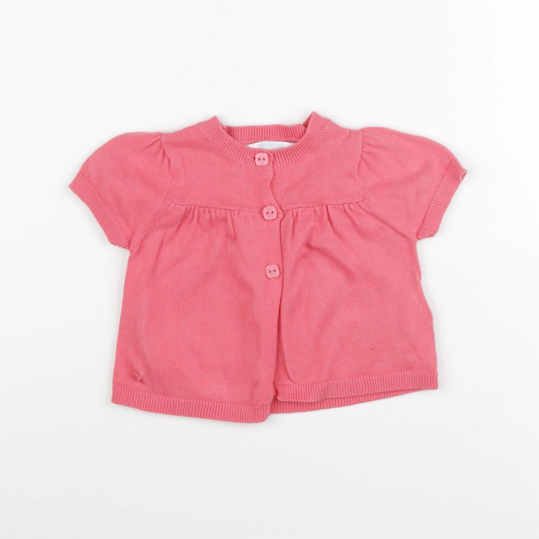 Obaïbi - gilet rose - 12 mois
