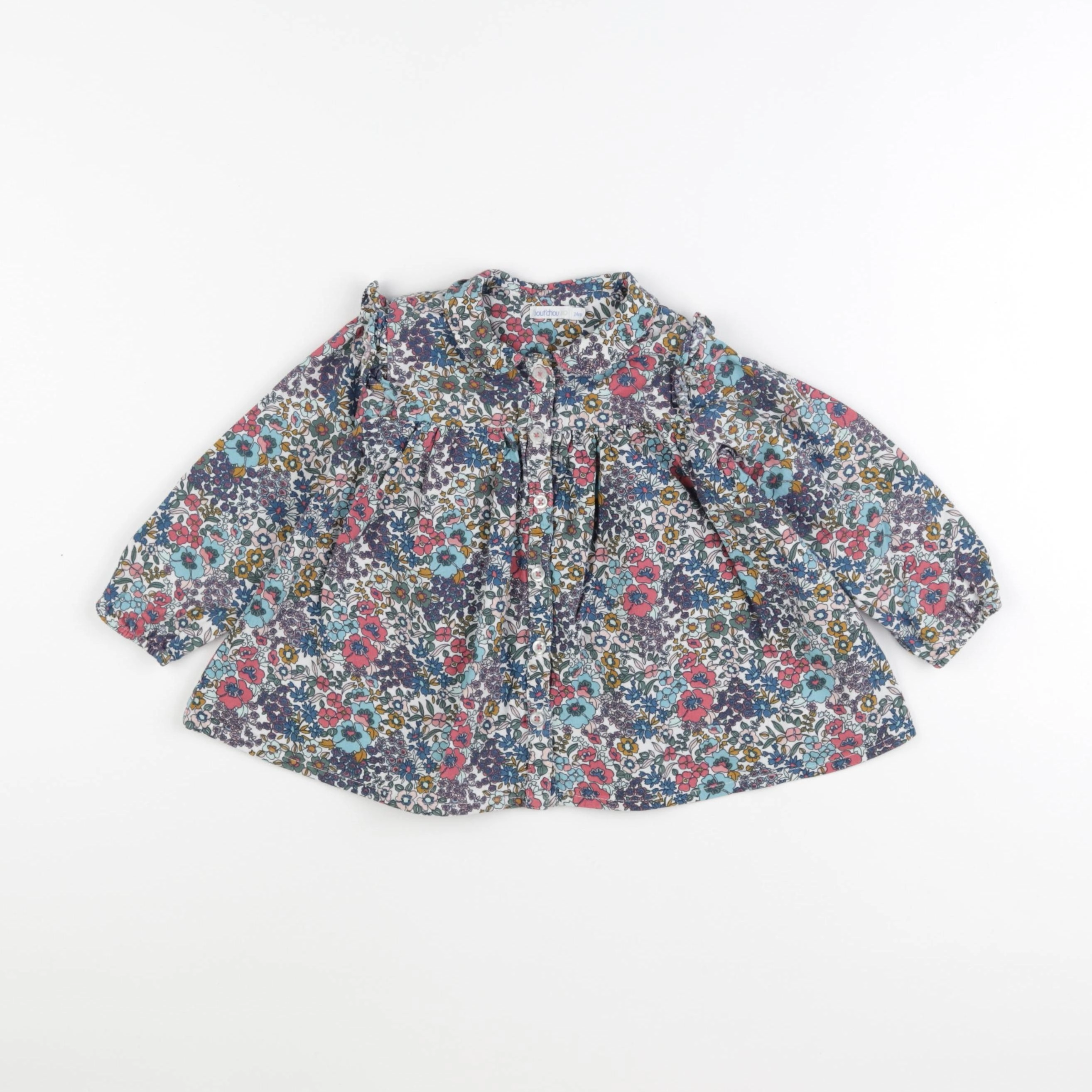 Boutchou - blouse multicolore - 24 mois