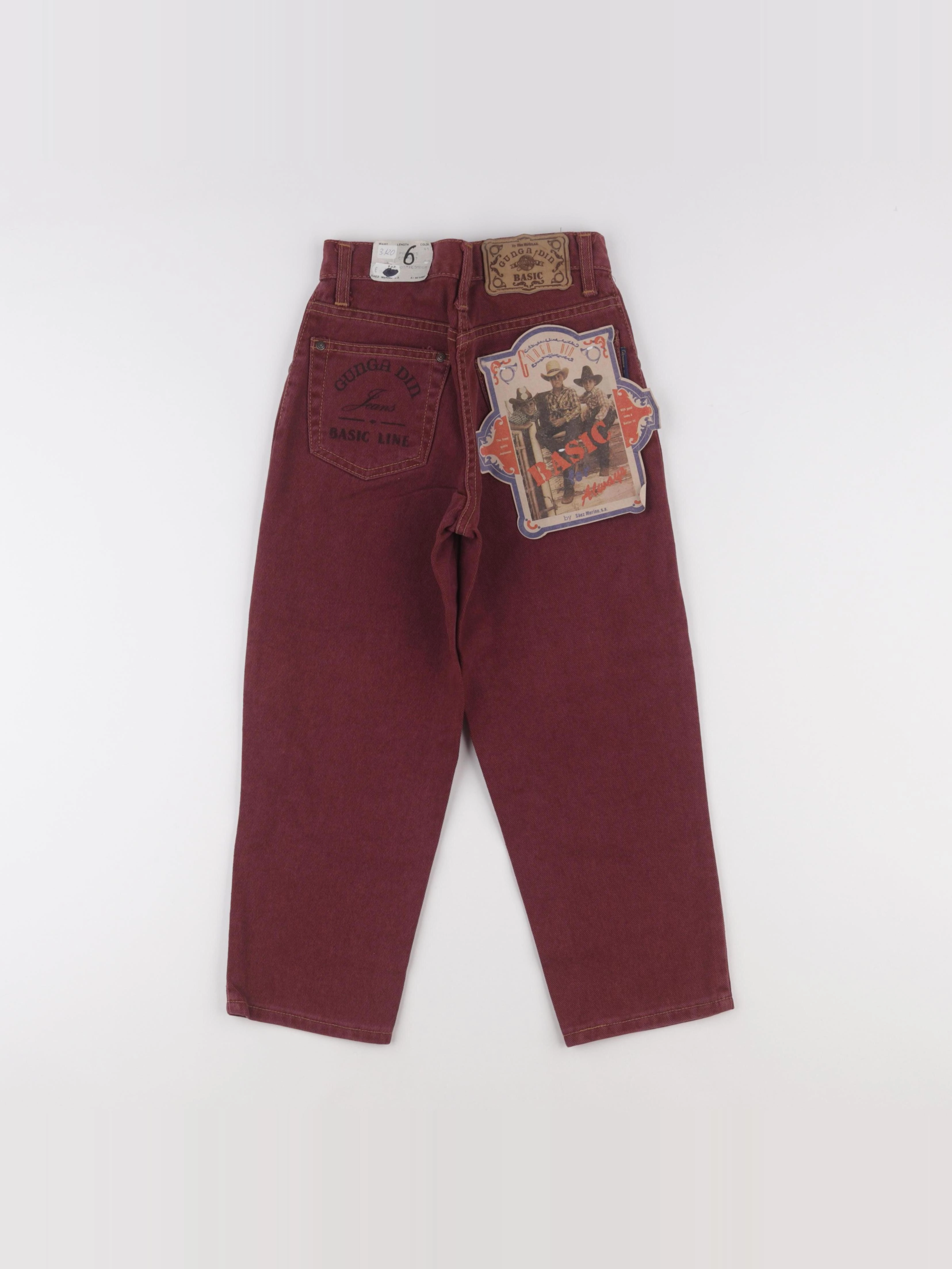 Vintage - jean rouge - 6 ans