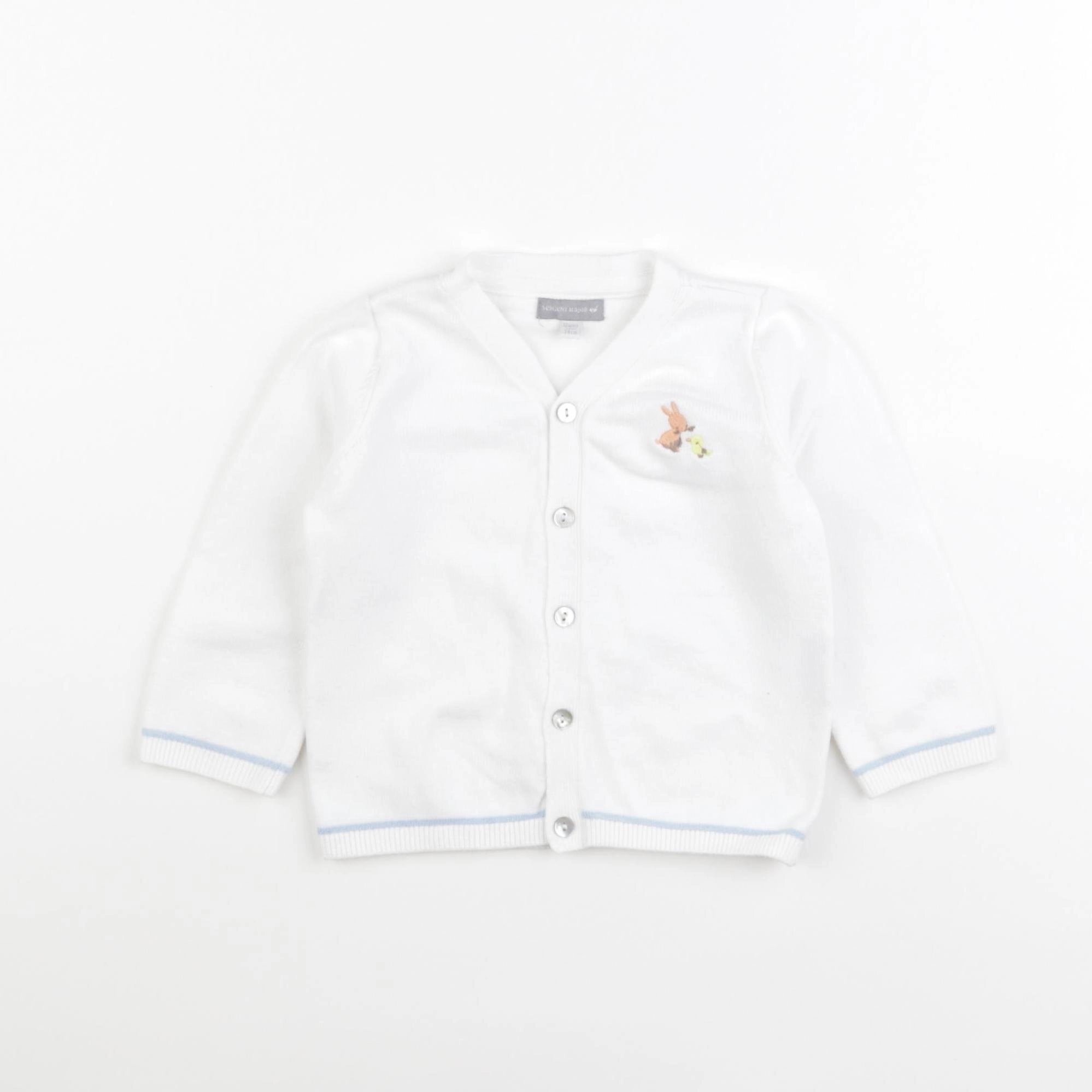 Sergent Major - gilet blanc - 12 mois