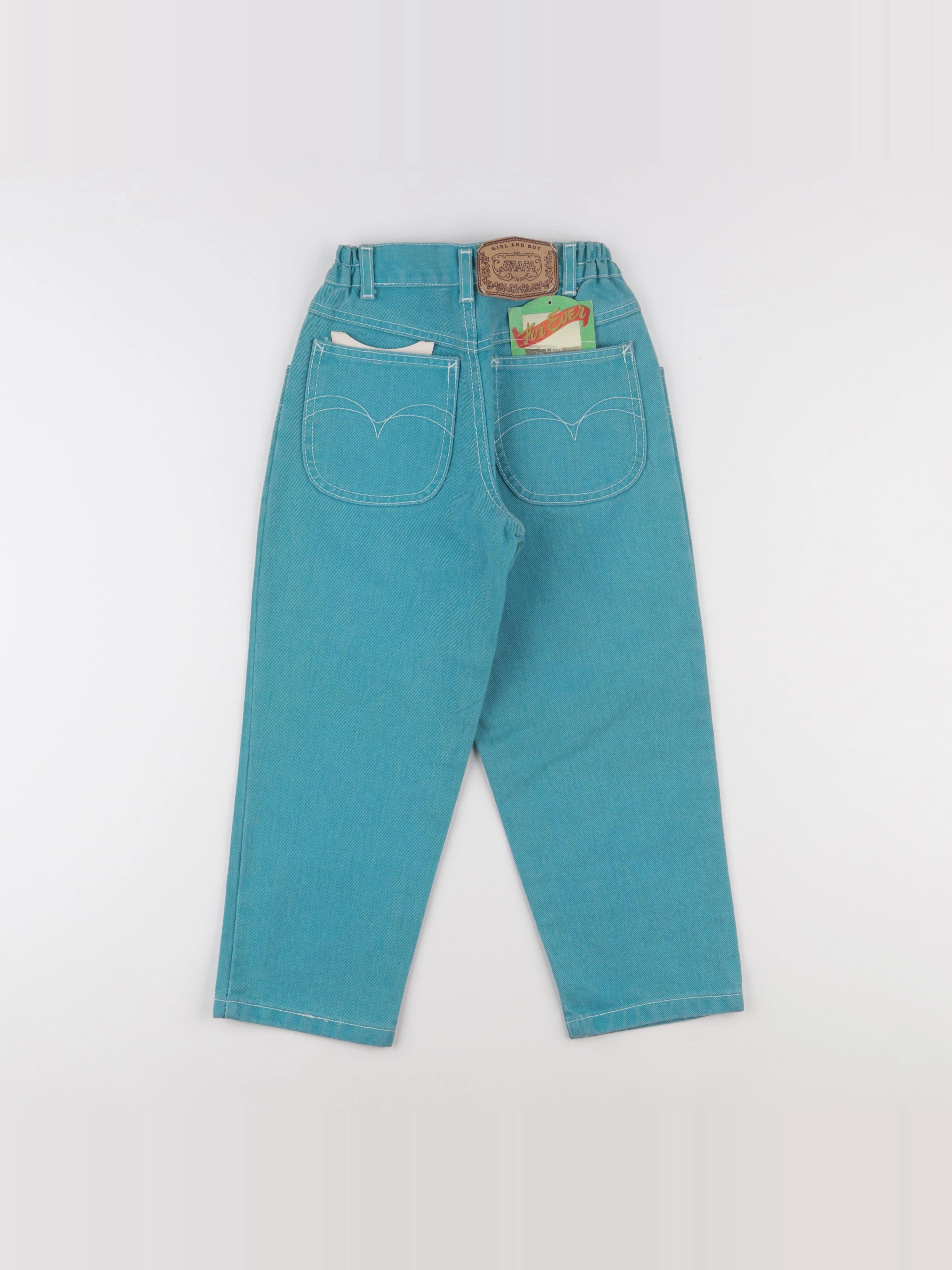 Vintage - jean vert - 6 ans