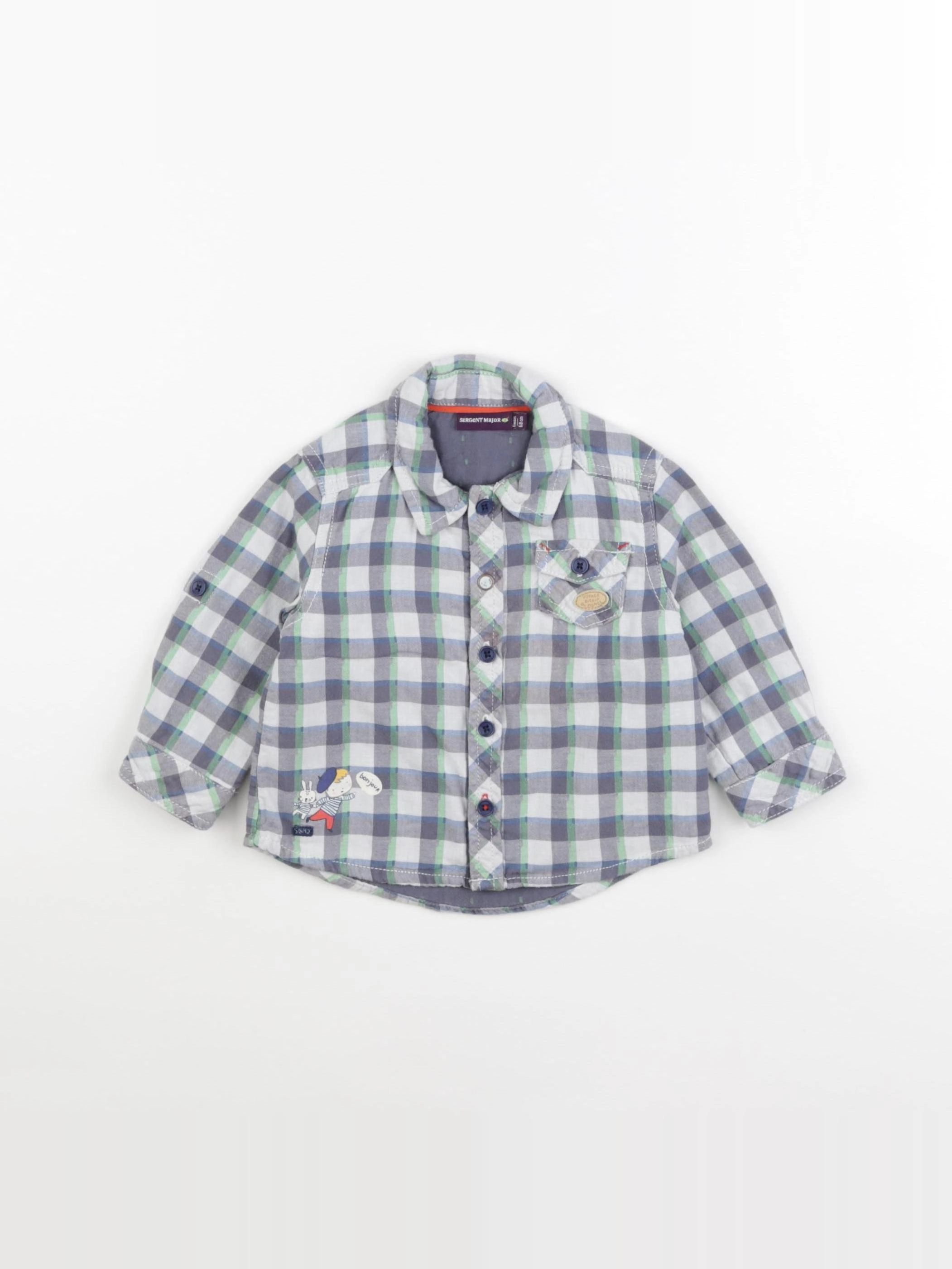 Sergent Major - chemise multicolore - 6 mois