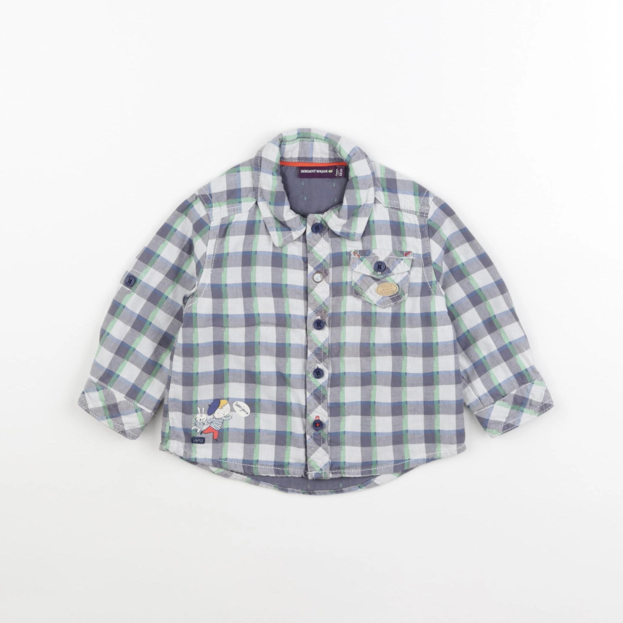 Sergent Major - chemise multicolore - 6 mois