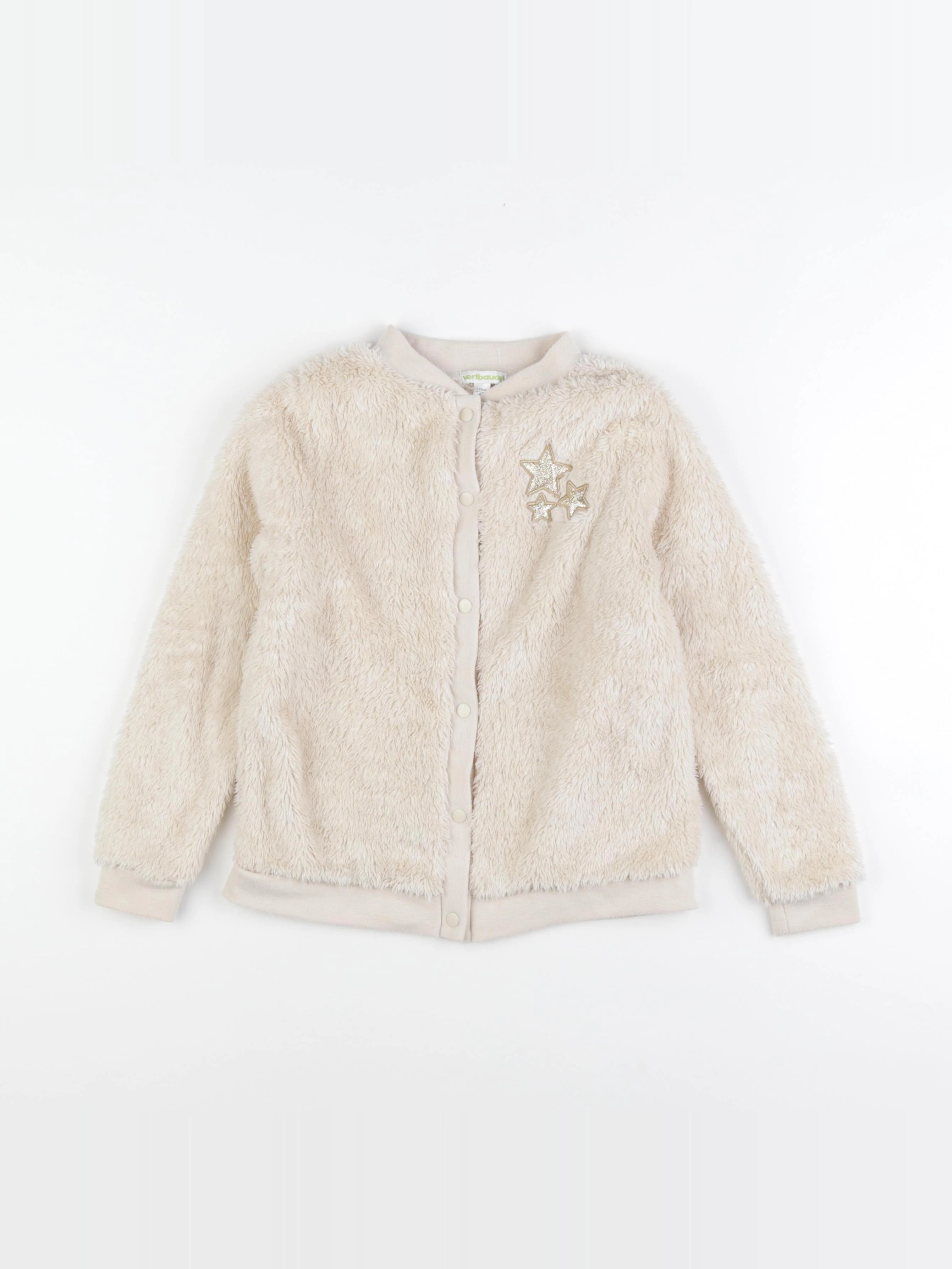 Vertbaudet - polaire beige, or - 8 ans