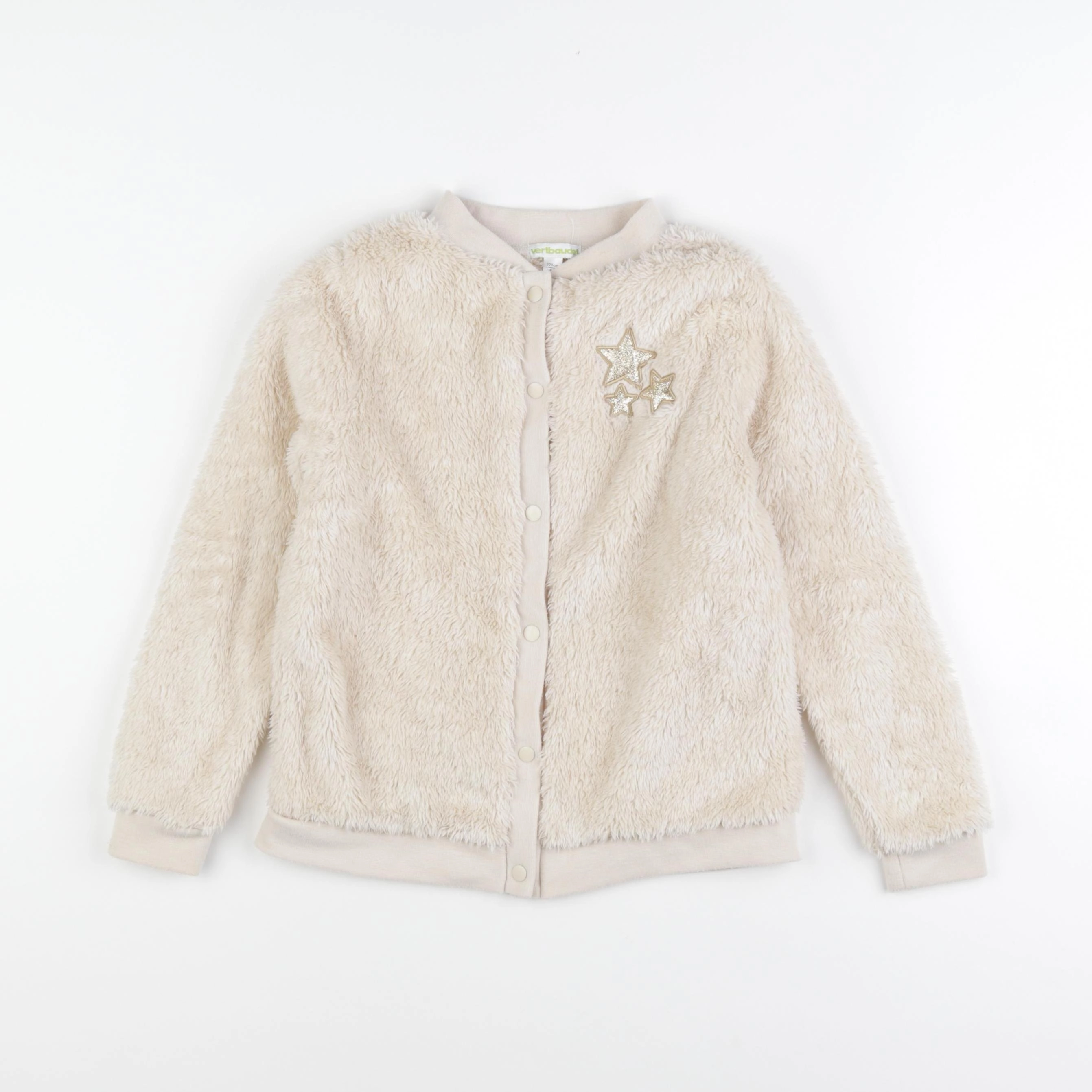 Vertbaudet - polaire beige, or - 8 ans