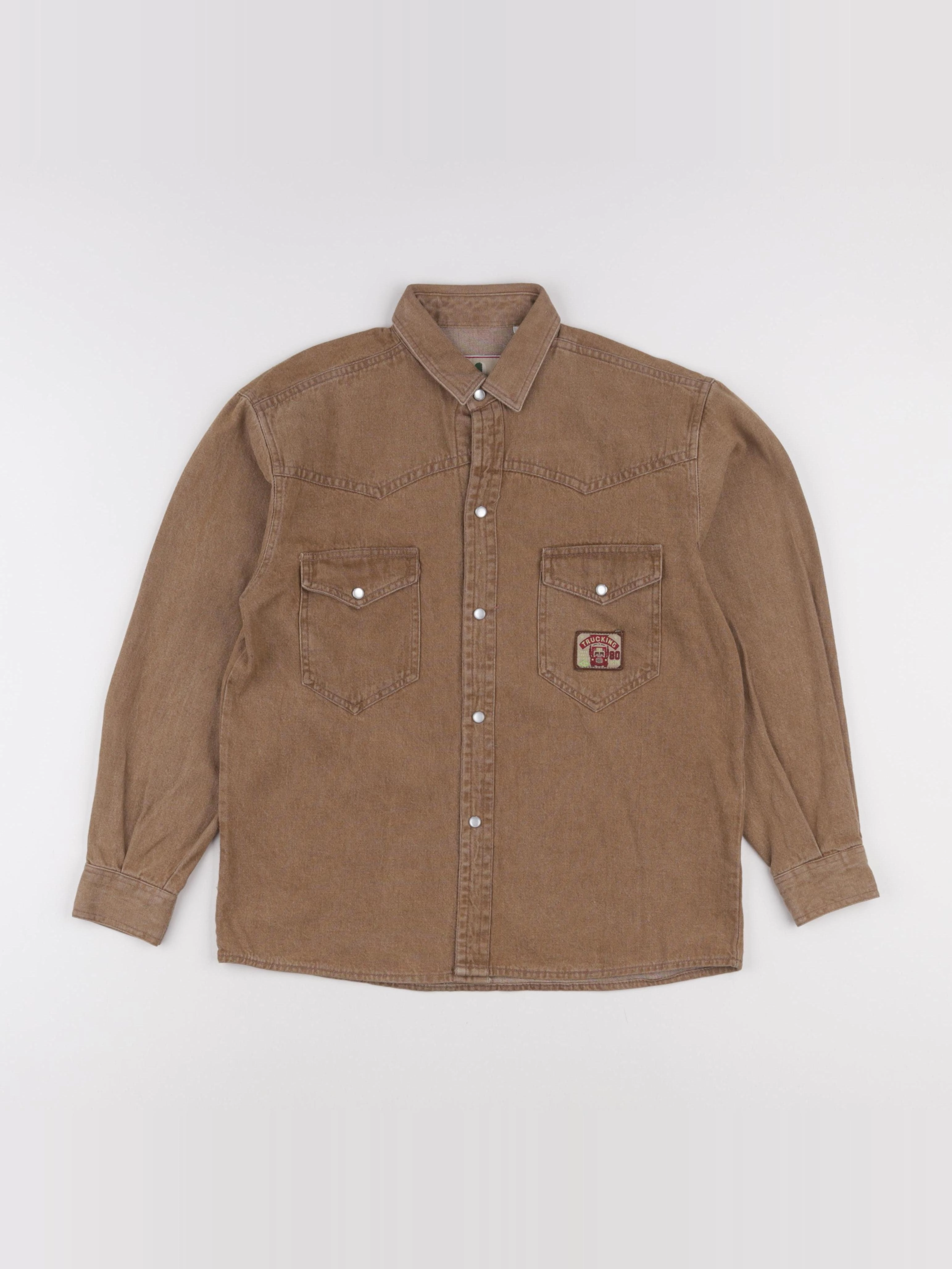 Vintage - chemise marron - 8 ans