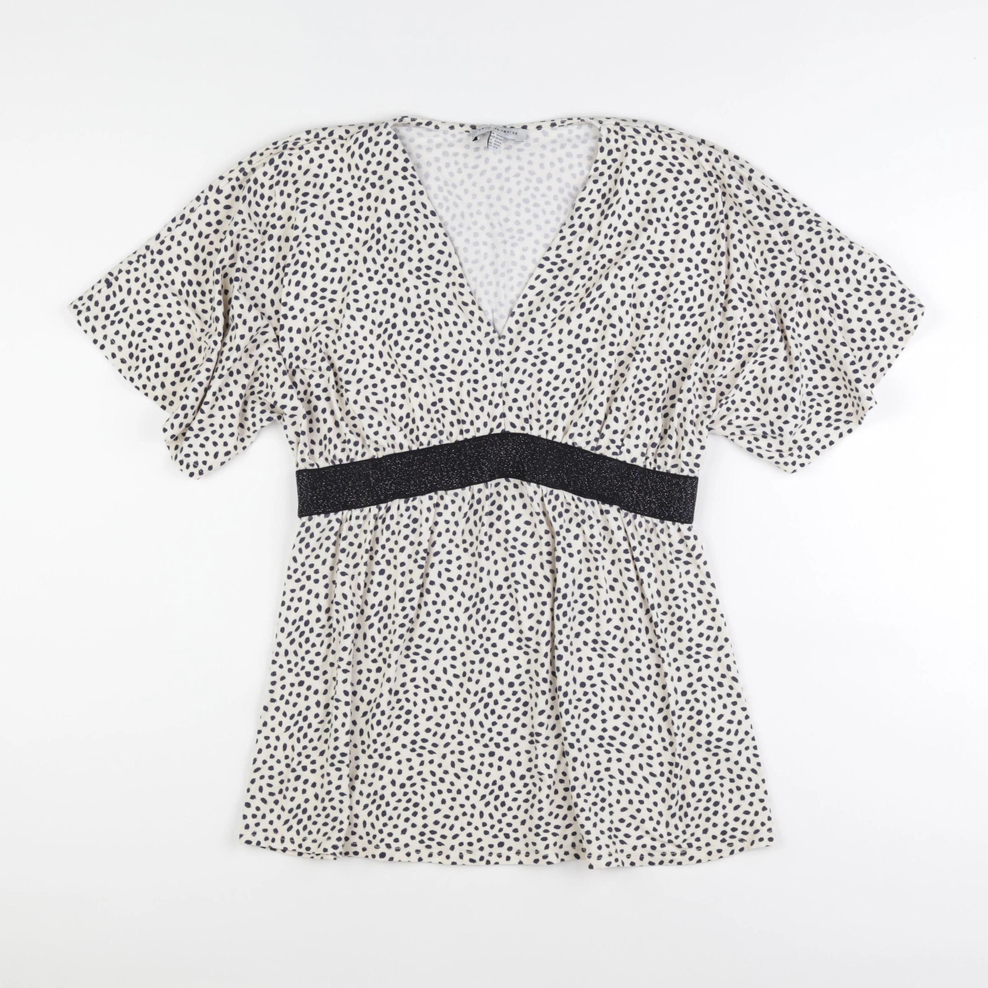 Envie de fraise - blouse grossesse beige, noir - 38 à 40