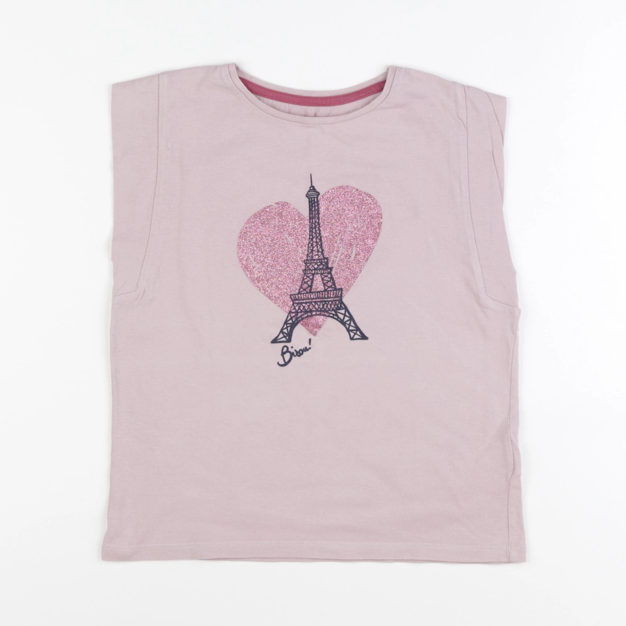 Vertbaudet - tee-shirt rose - 8 ans
