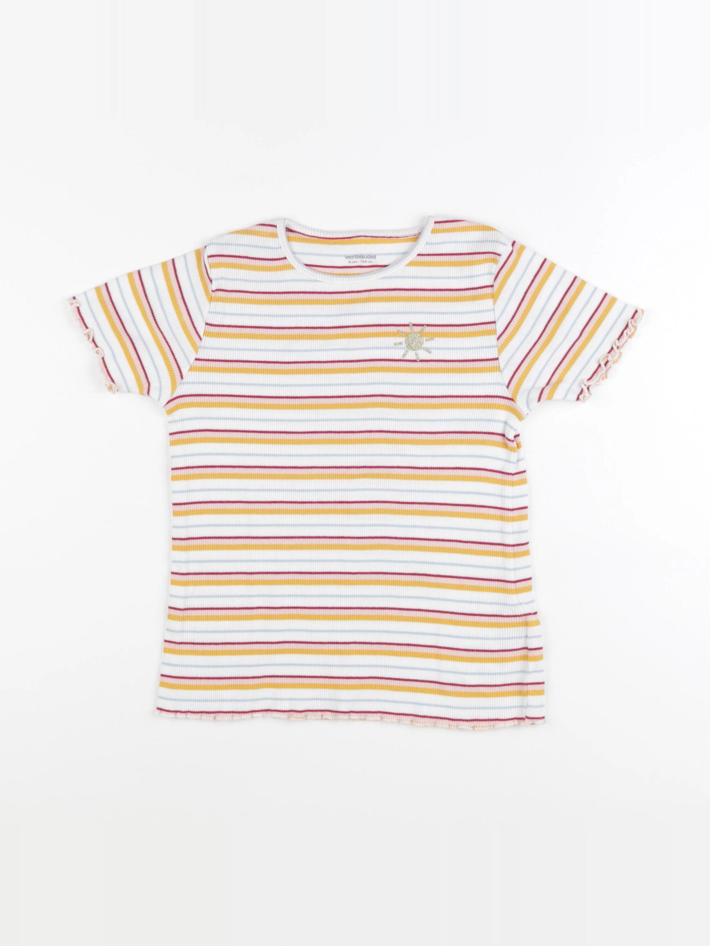 Vertbaudet - tee-shirt multicolore - 8 ans