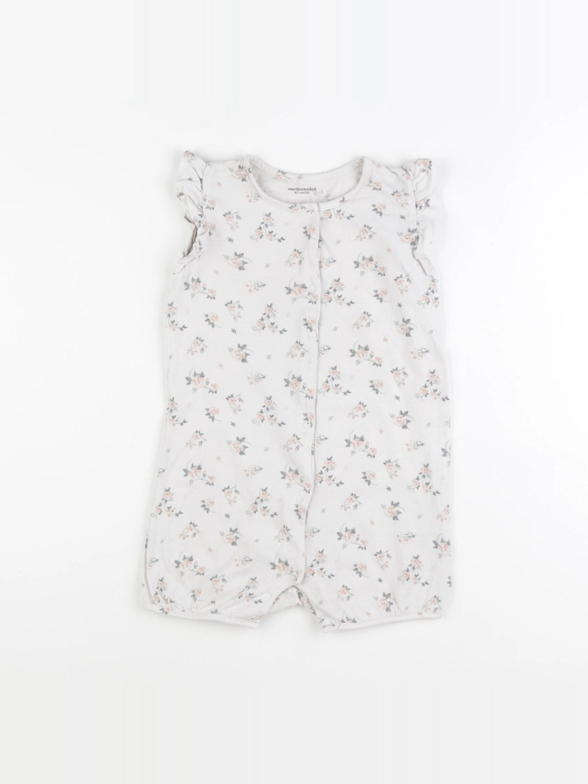 Vertbaudet - pyjama coton blanc - 3 ans