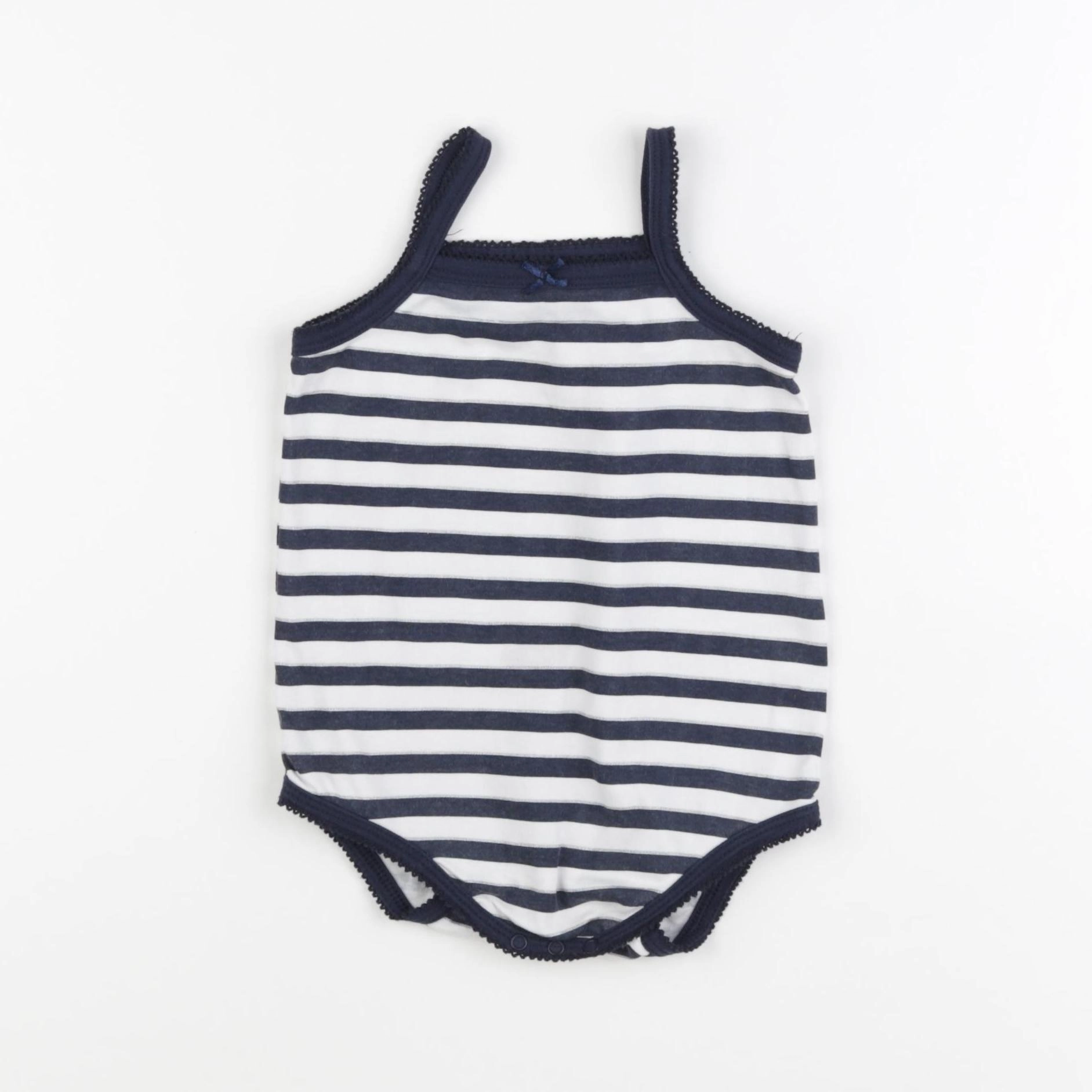 Vertbaudet - body bleu, blanc - 3 ans