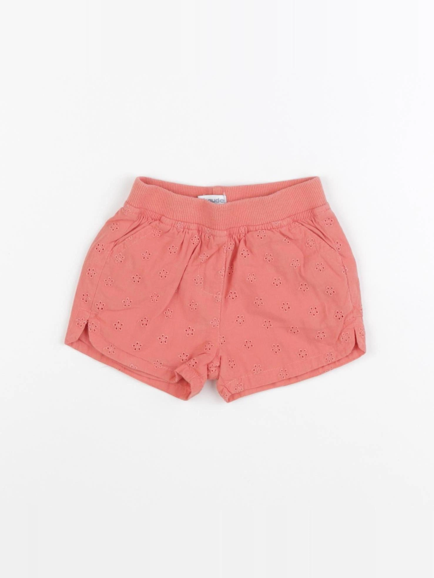 Vertbaudet - short orange - 6 mois