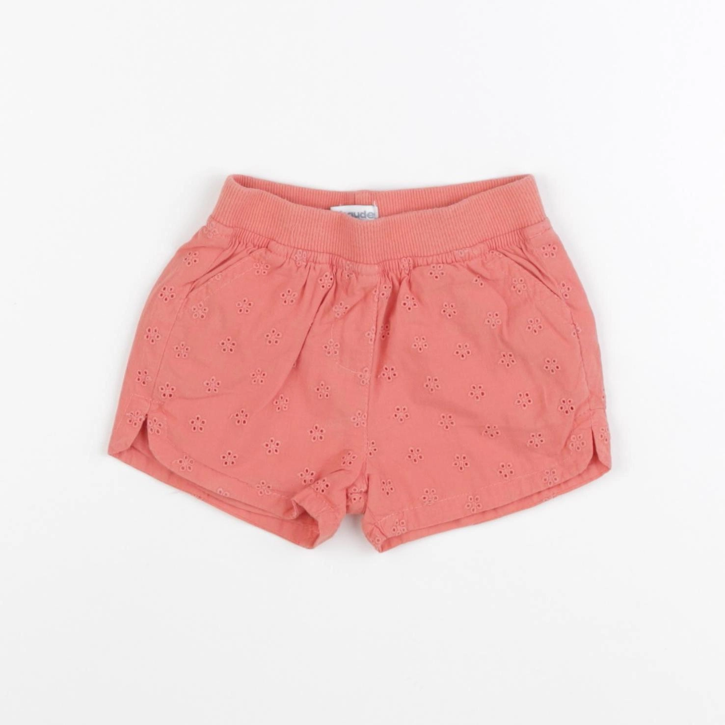 Vertbaudet - short orange - 6 mois