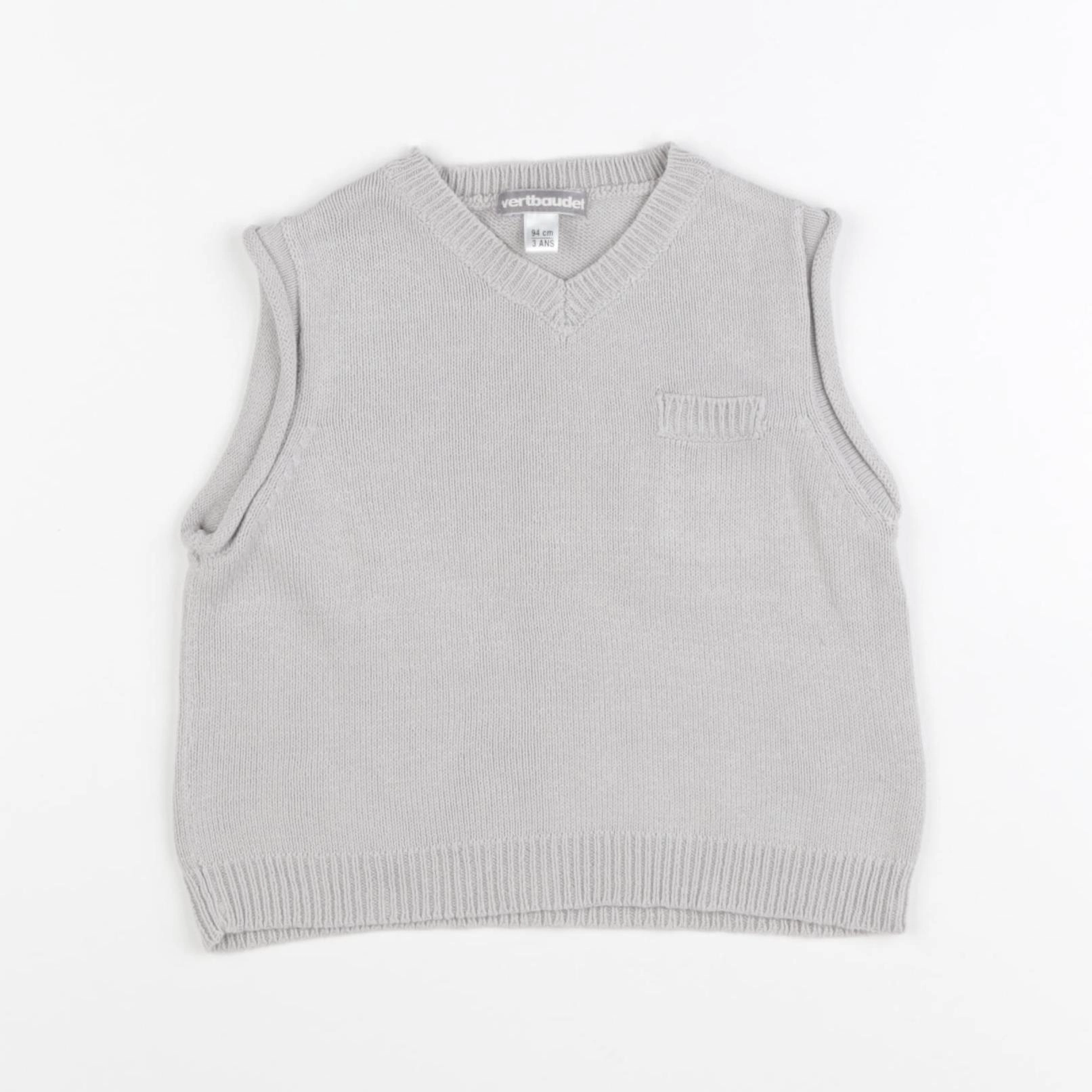 Vertbaudet - pull gris - 3 ans