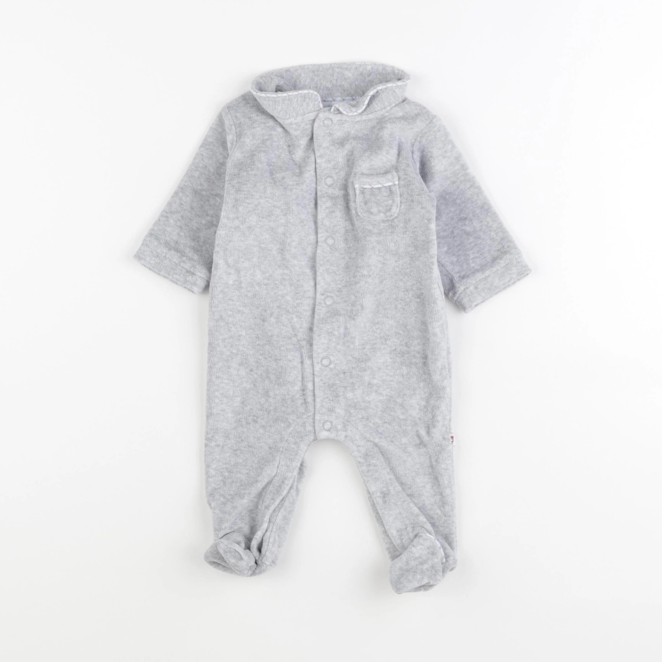 Jacadi - pyjama velours gris - 3 mois