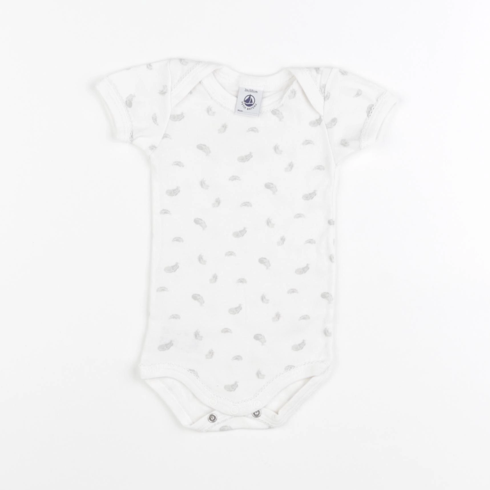 Petit Bateau - body blanc - 3 mois