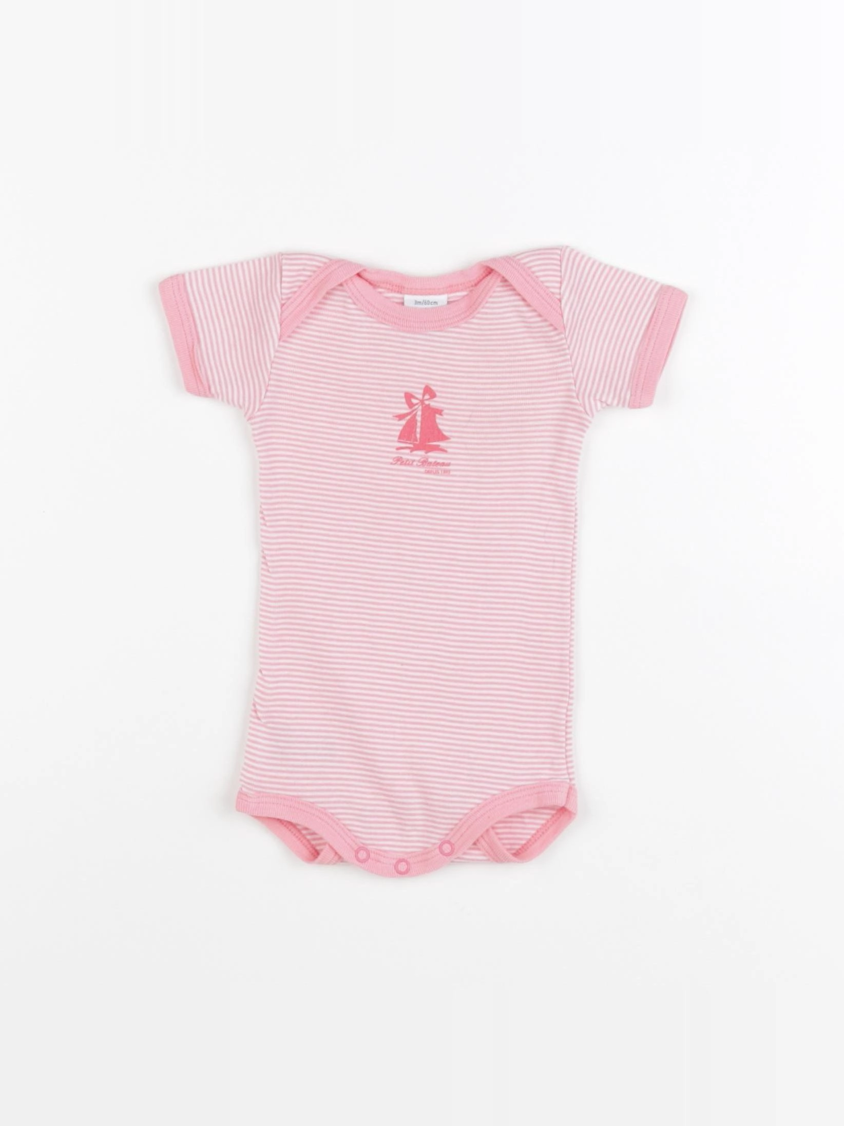 Petit Bateau - body rose - 3 mois