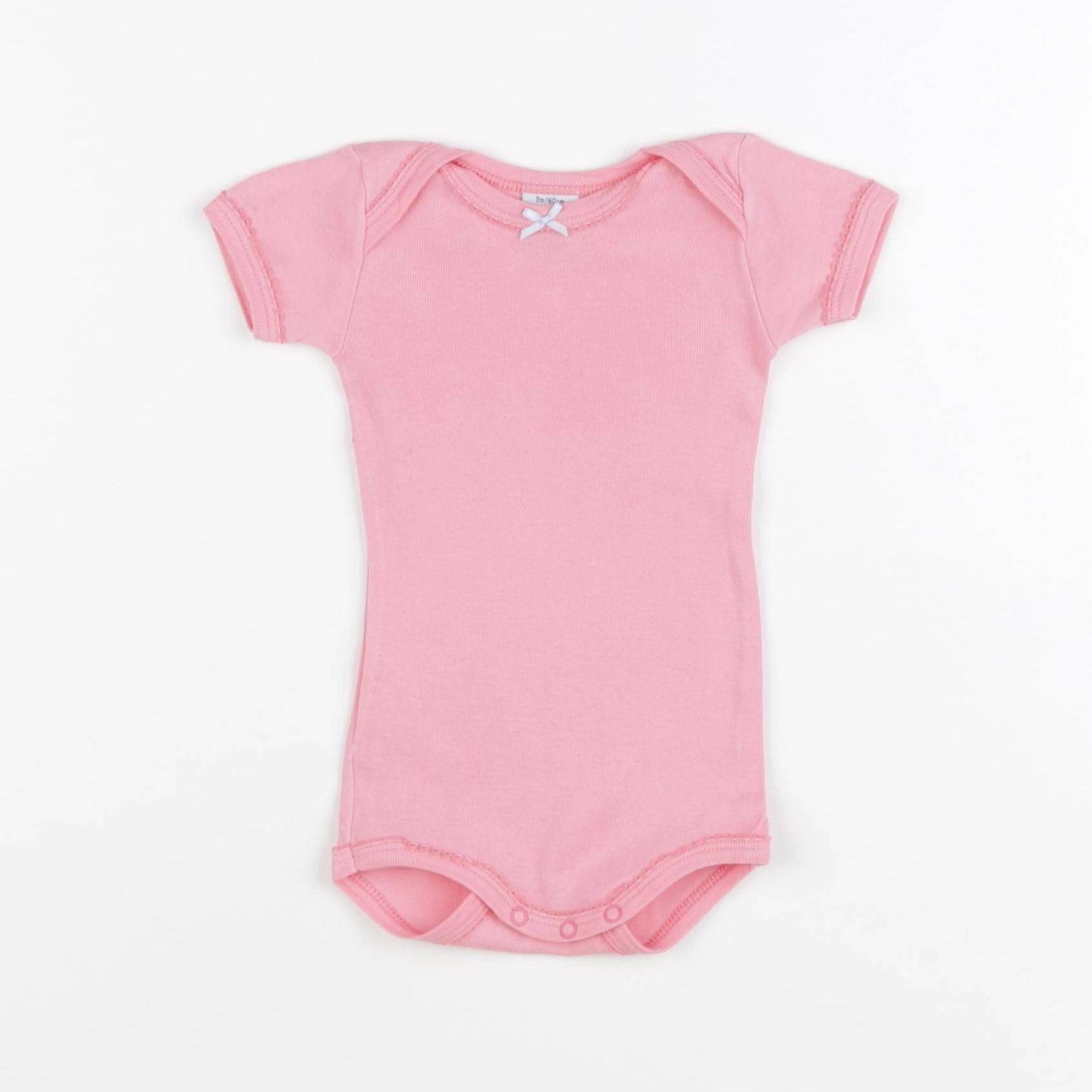 Petit Bateau - body rose - 3 mois