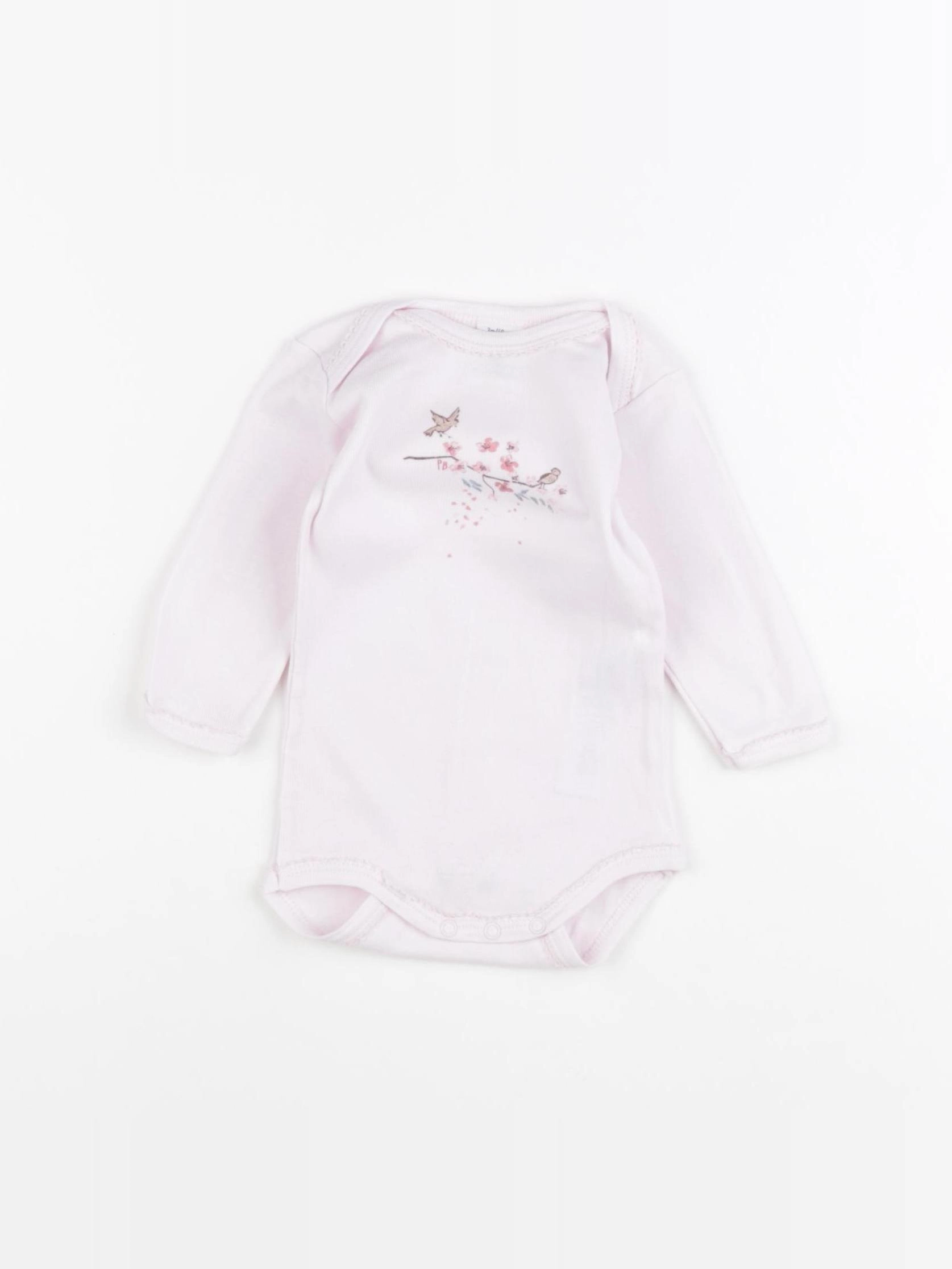 Petit Bateau - body rose - 3 mois