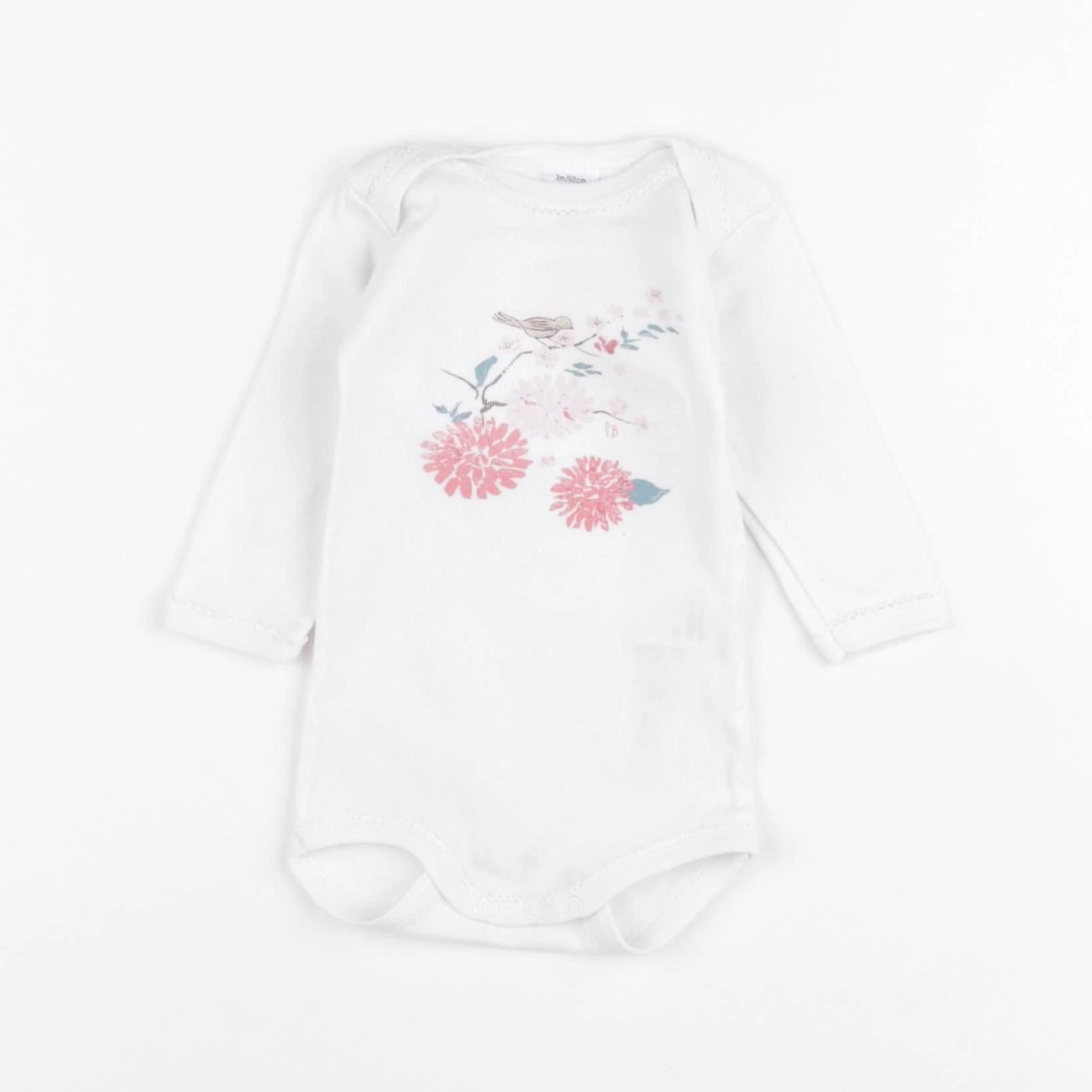 Petit Bateau - body blanc - 3 mois