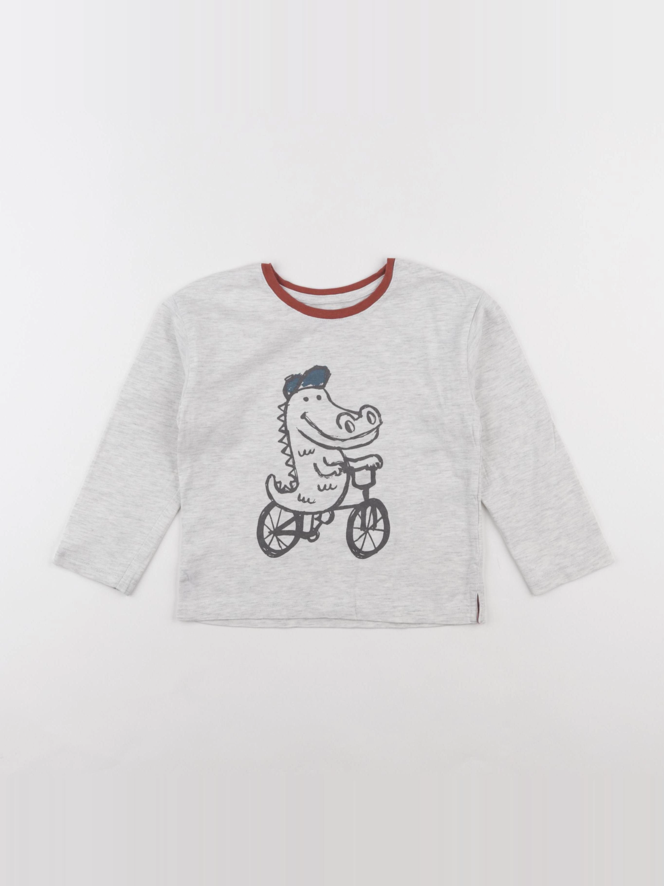 Vertbaudet - tee-shirt gris - 4 ans