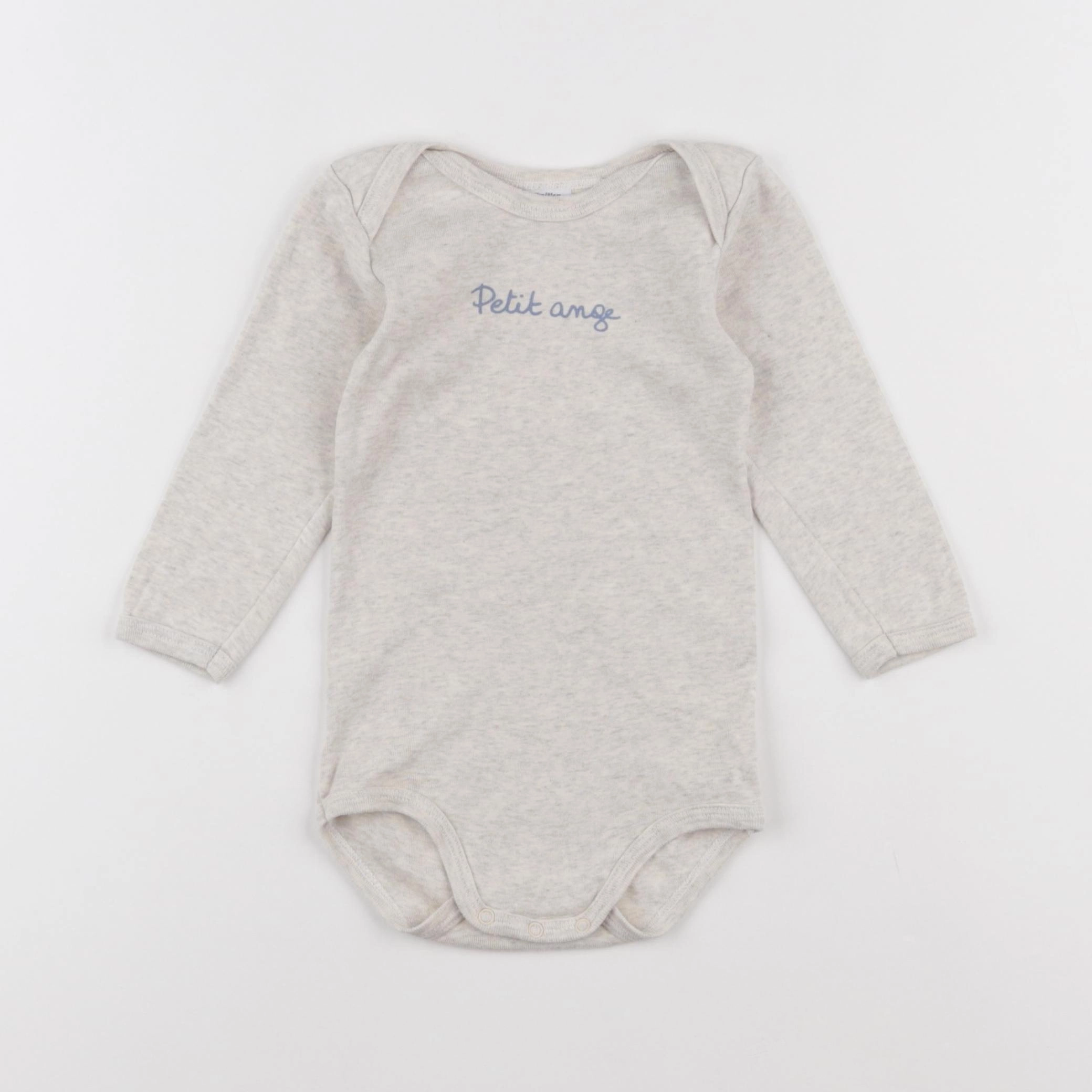 Petit Bateau - body gris - 18 mois