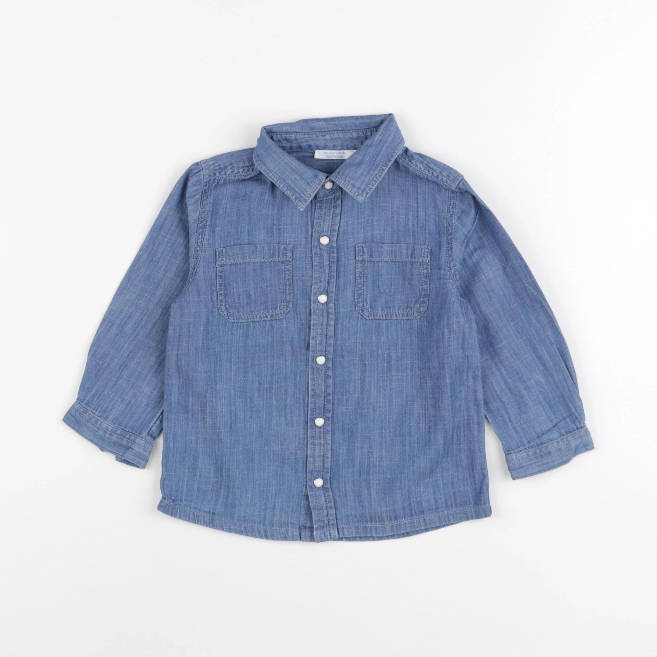 Boutchou - chemise bleu - 24 mois