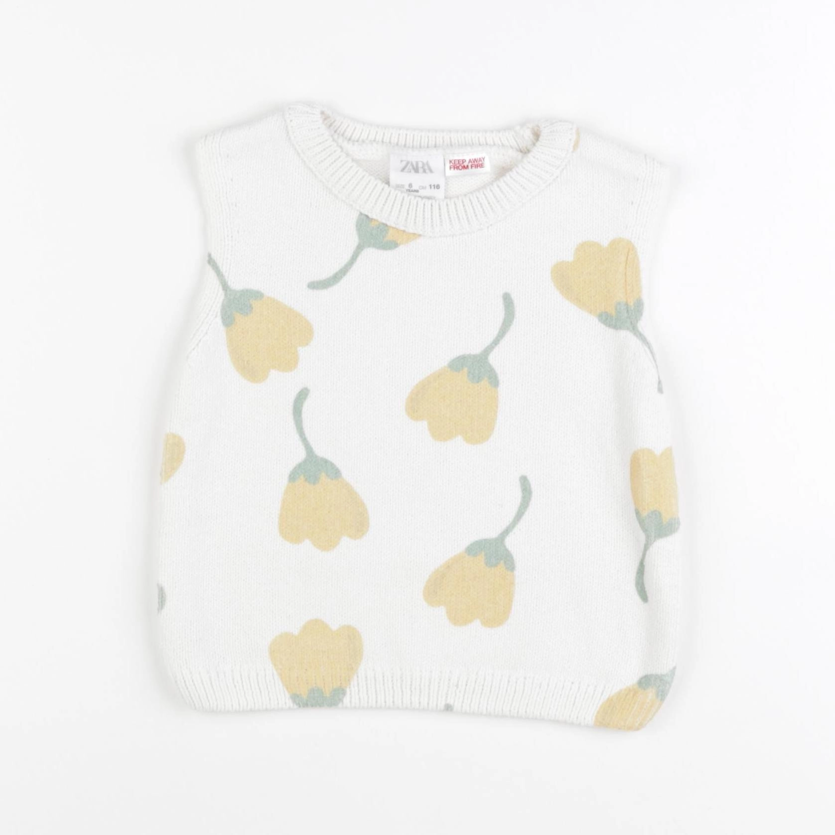 Zara - pull blanc - 6 ans
