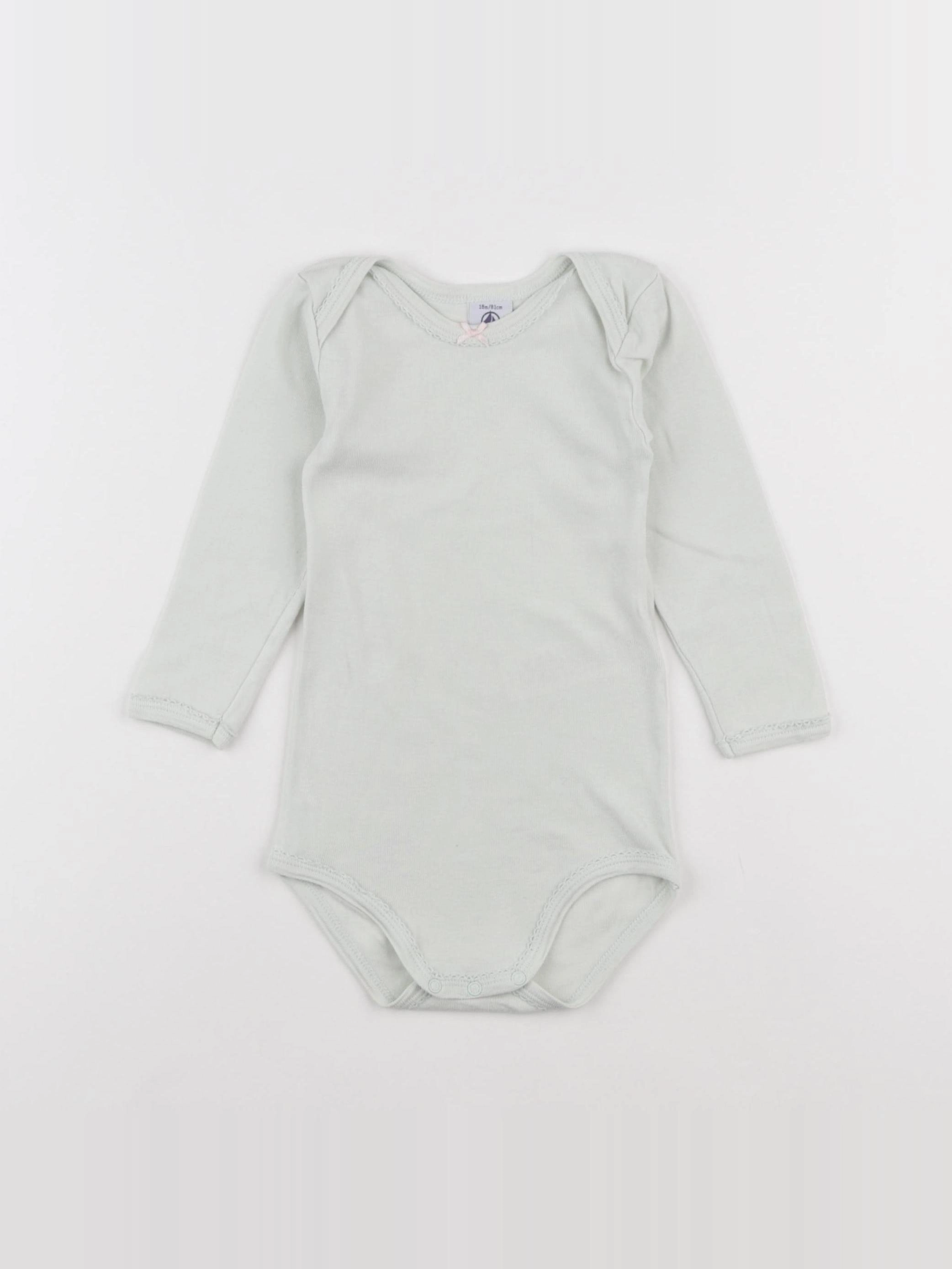 Petit Bateau - body vert - 18 mois