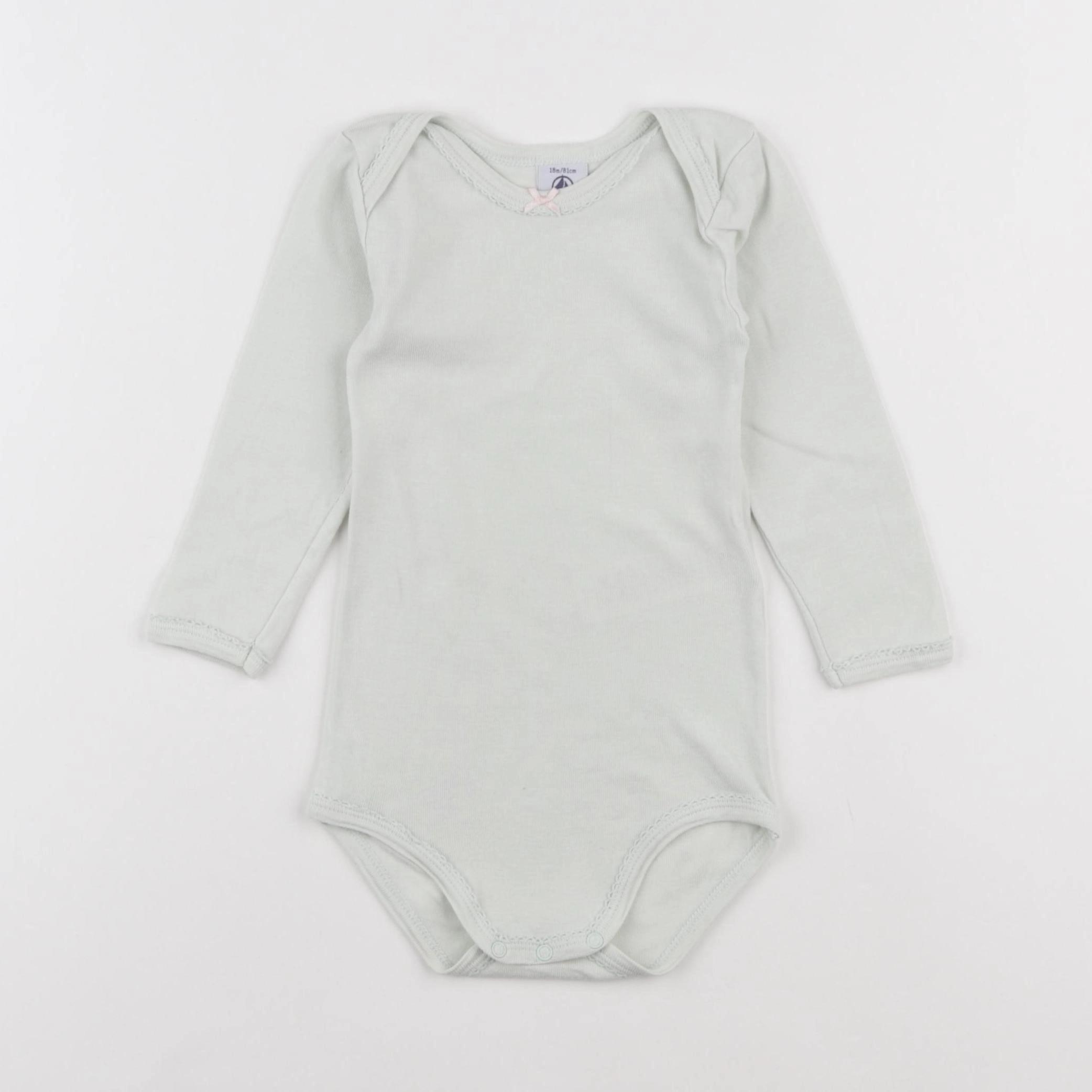 Petit Bateau - body vert - 18 mois