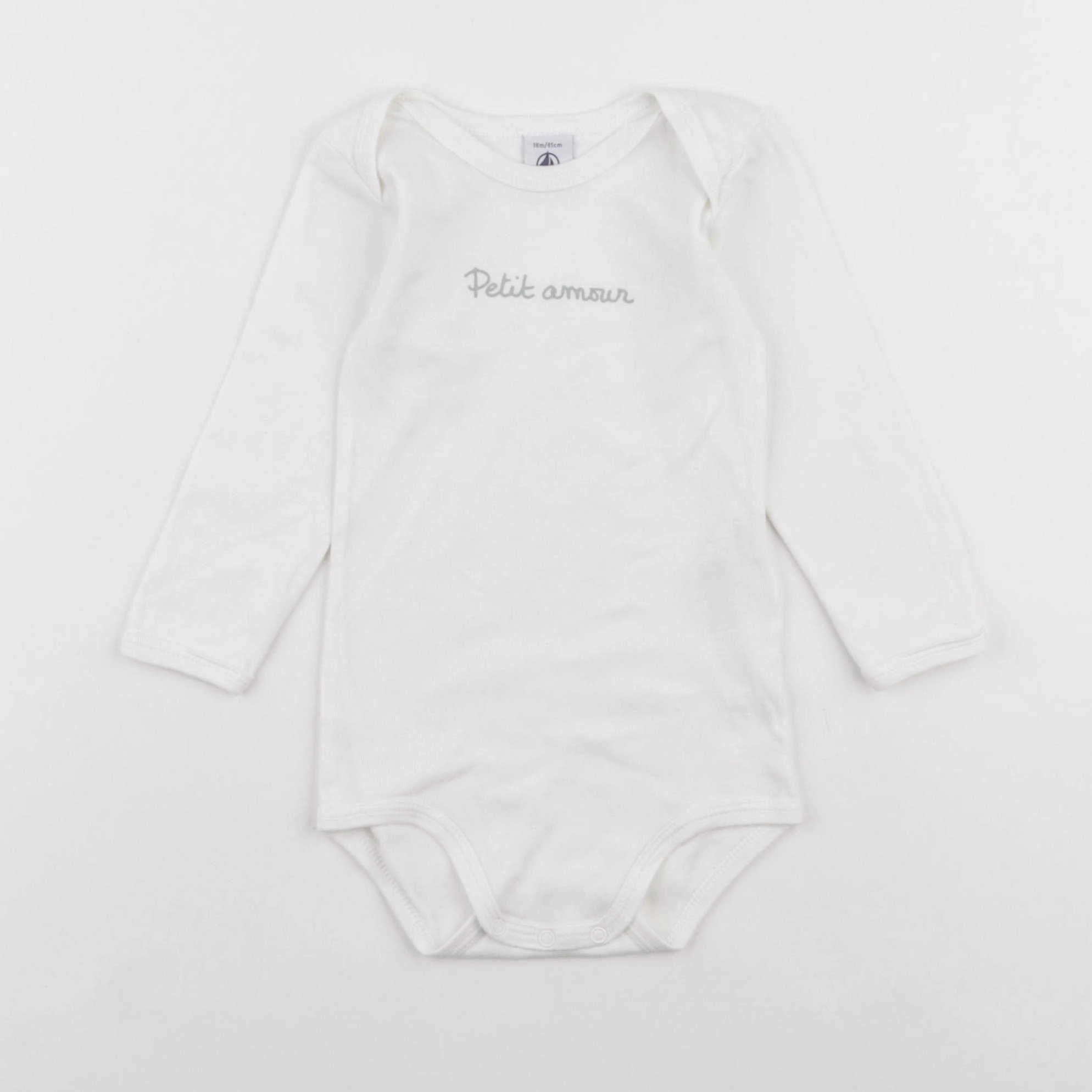 Petit Bateau - body blanc - 18 mois
