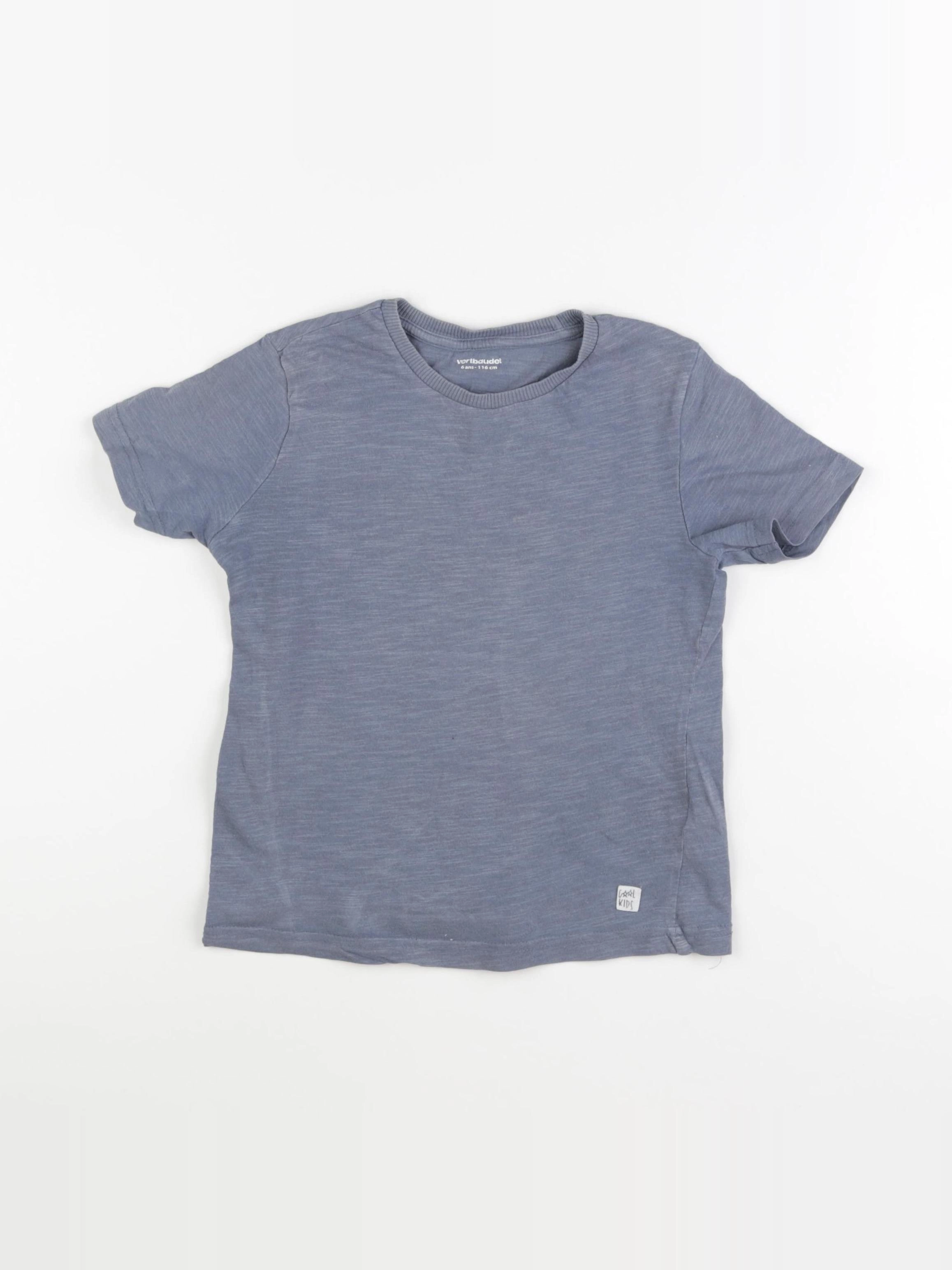 Vertbaudet - tee-shirt bleu - 6 ans