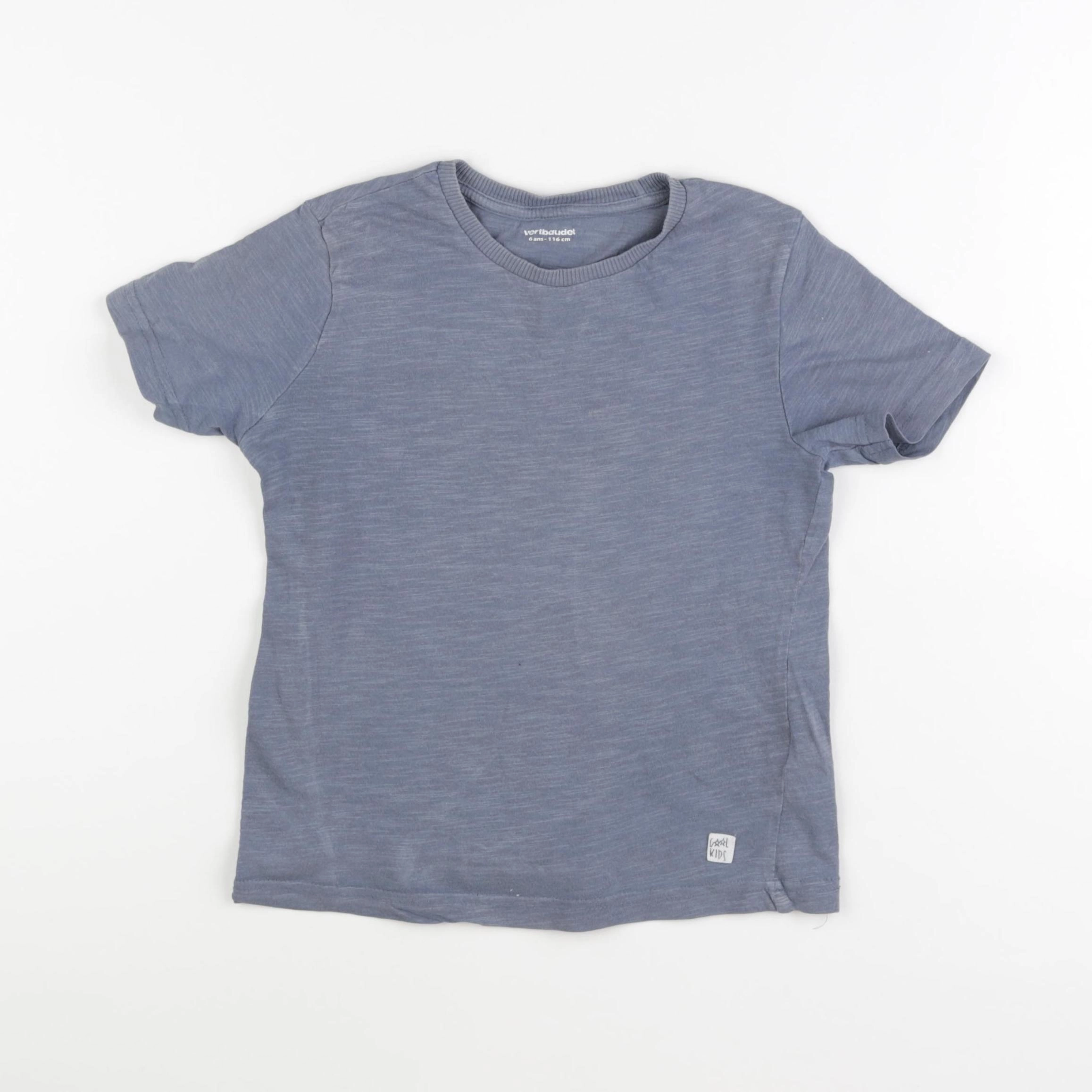 Vertbaudet - tee-shirt bleu - 6 ans
