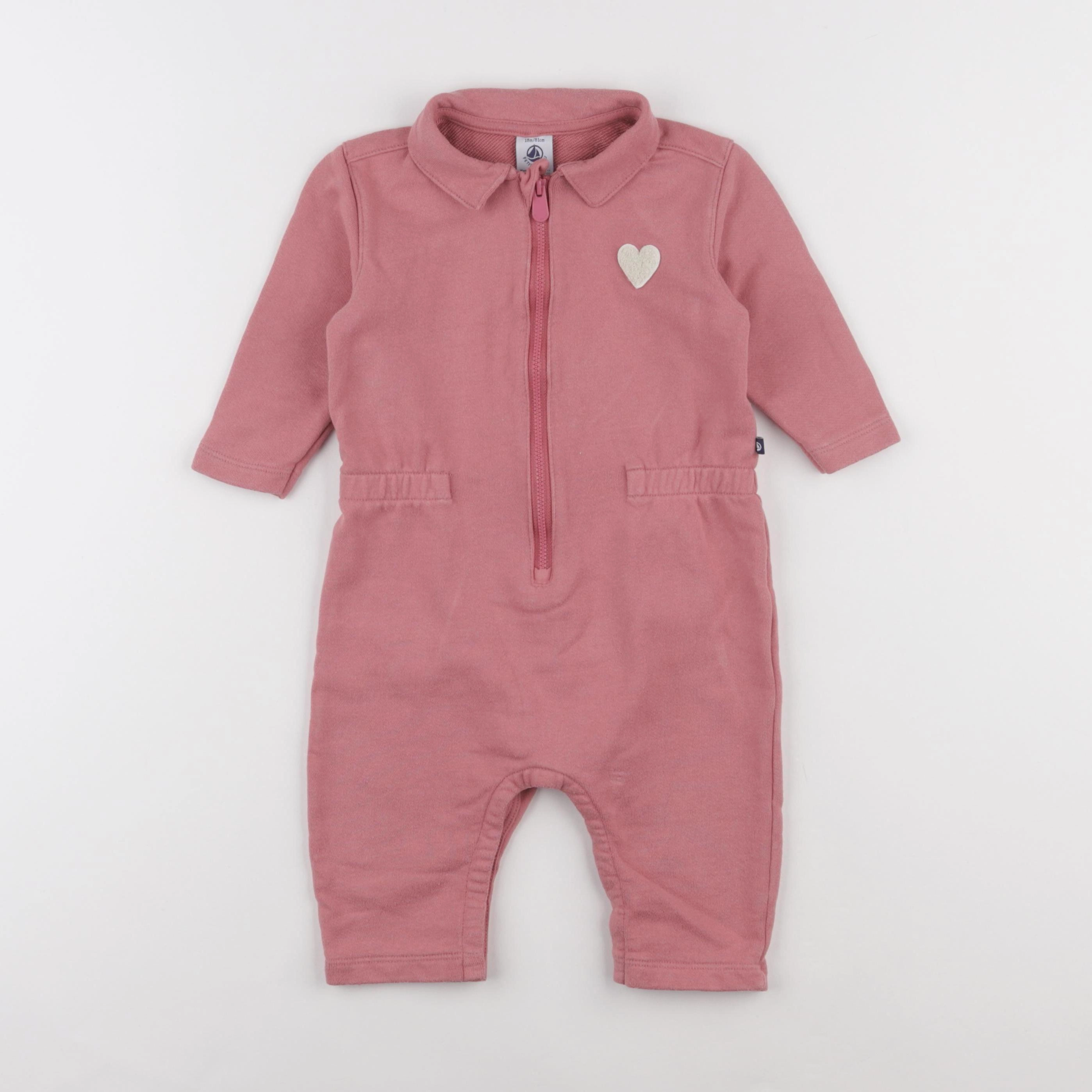 Petit Bateau - combinaison rose - 18 mois