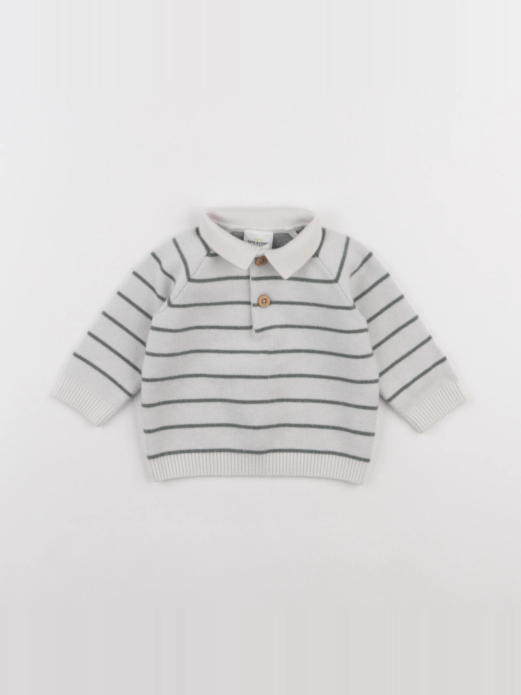 Tape à l'oeil - pull vert - 6 mois