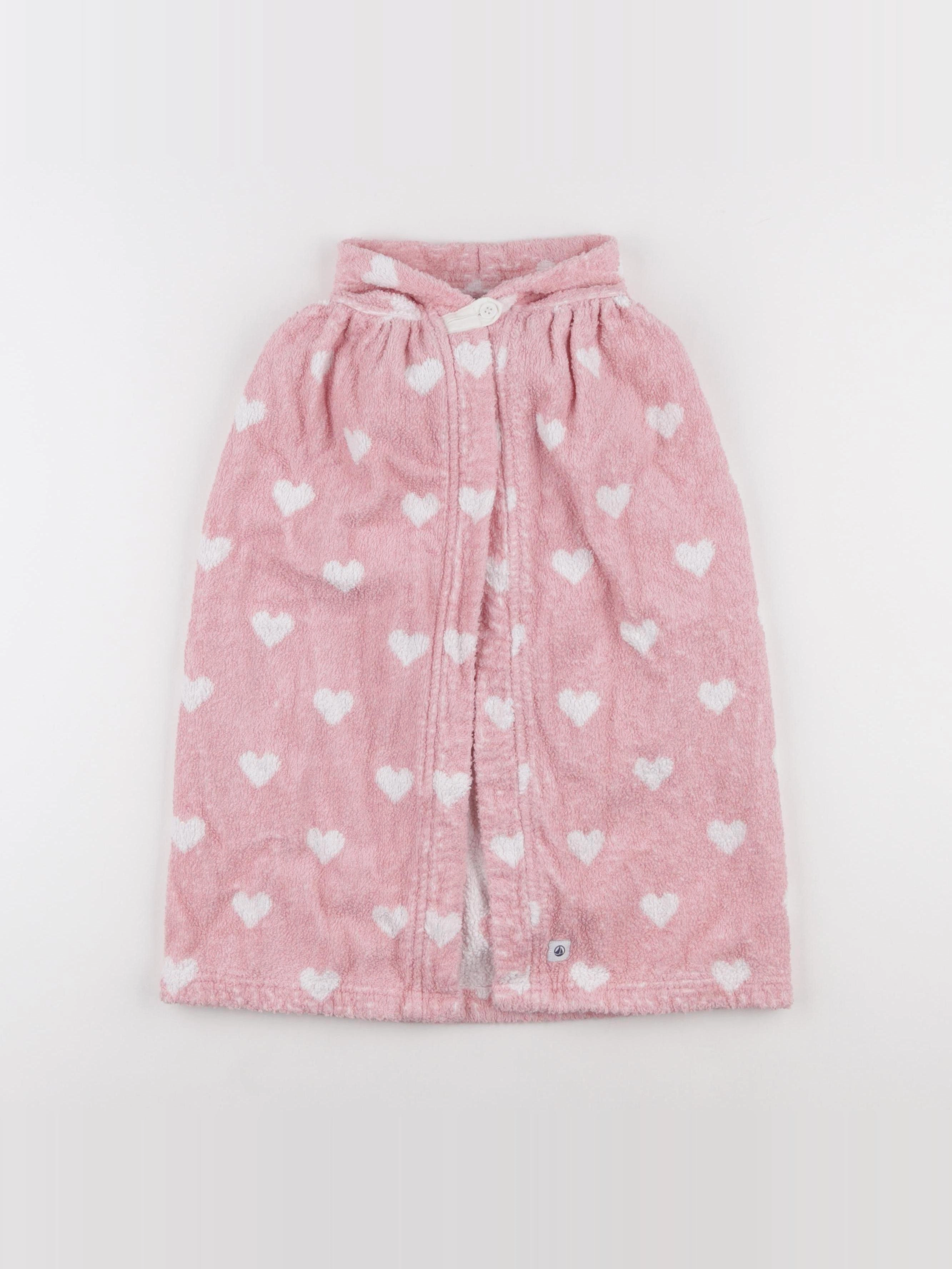 Petit Bateau - cape de bain rose - 6/18 mois