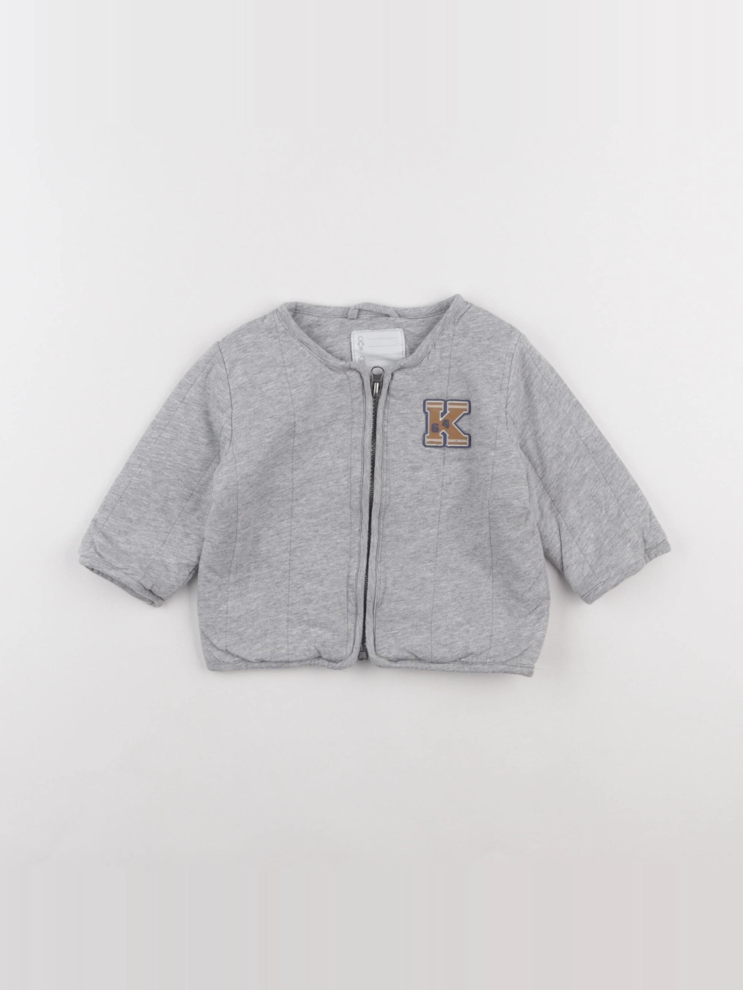 Vertbaudet - sweat gris - 12 mois
