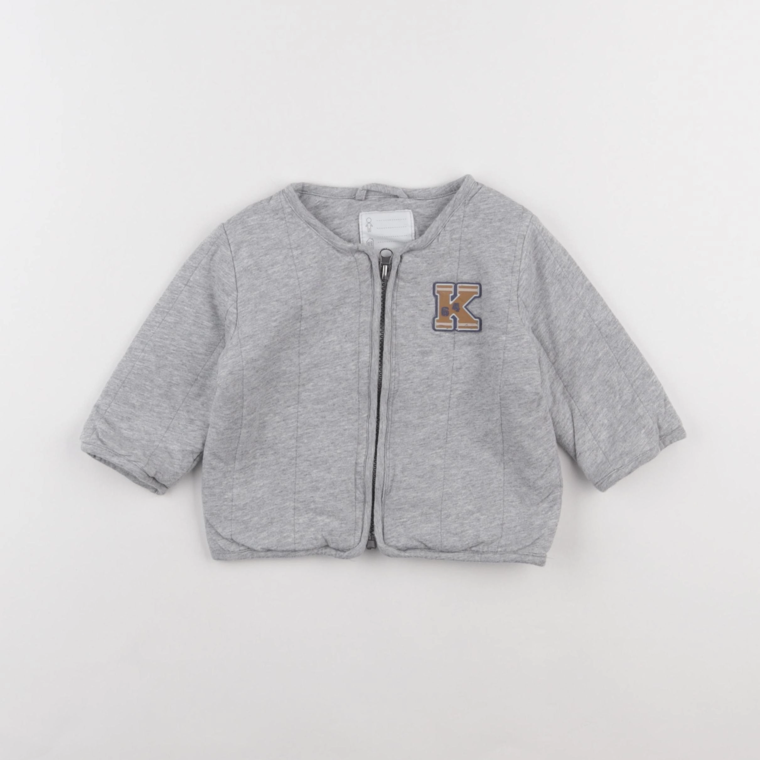 Vertbaudet - sweat gris - 12 mois