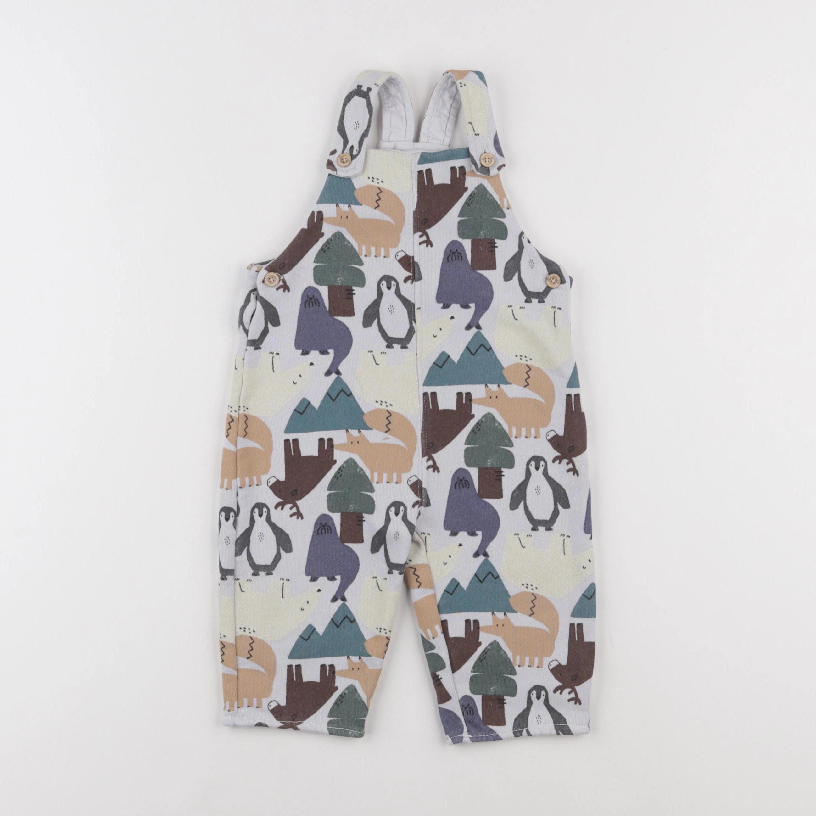Zara - salopette bleu - 6/9 mois