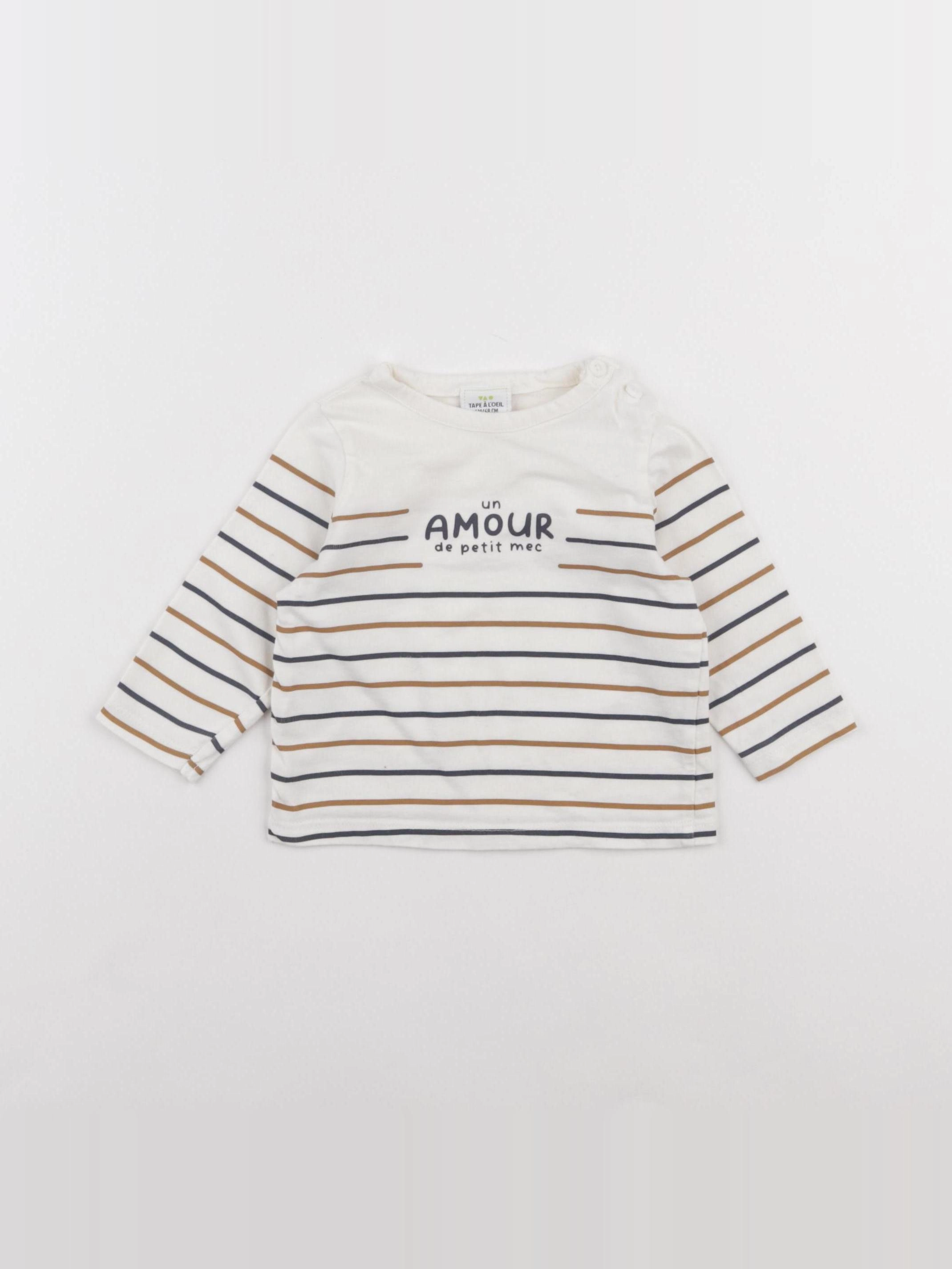 Tape à l'oeil - tee-shirt beige - 6 mois