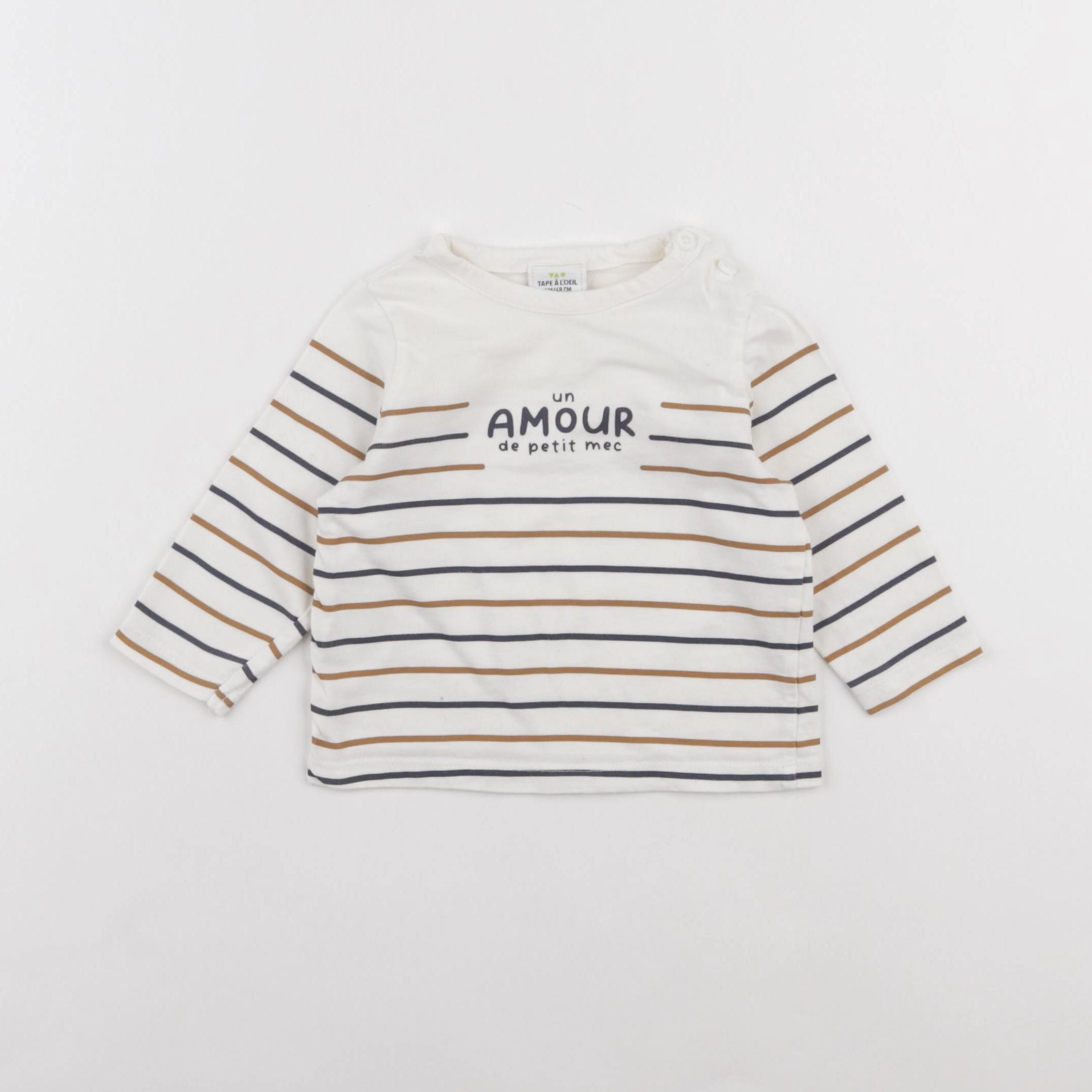Tape à l'oeil - tee-shirt beige - 6 mois