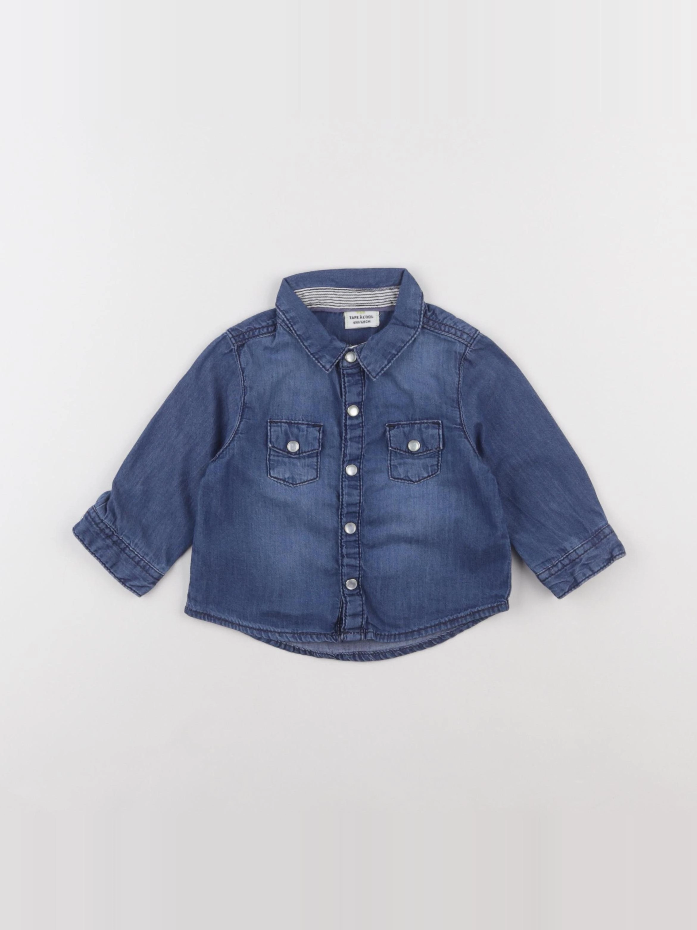 Tape à l'oeil - chemise bleu - 6 mois