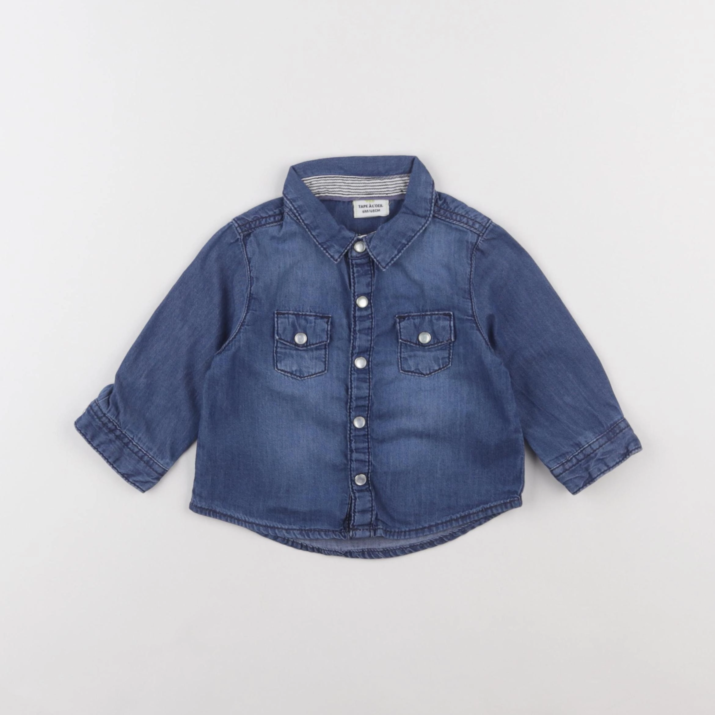 Tape à l'oeil - chemise bleu - 6 mois